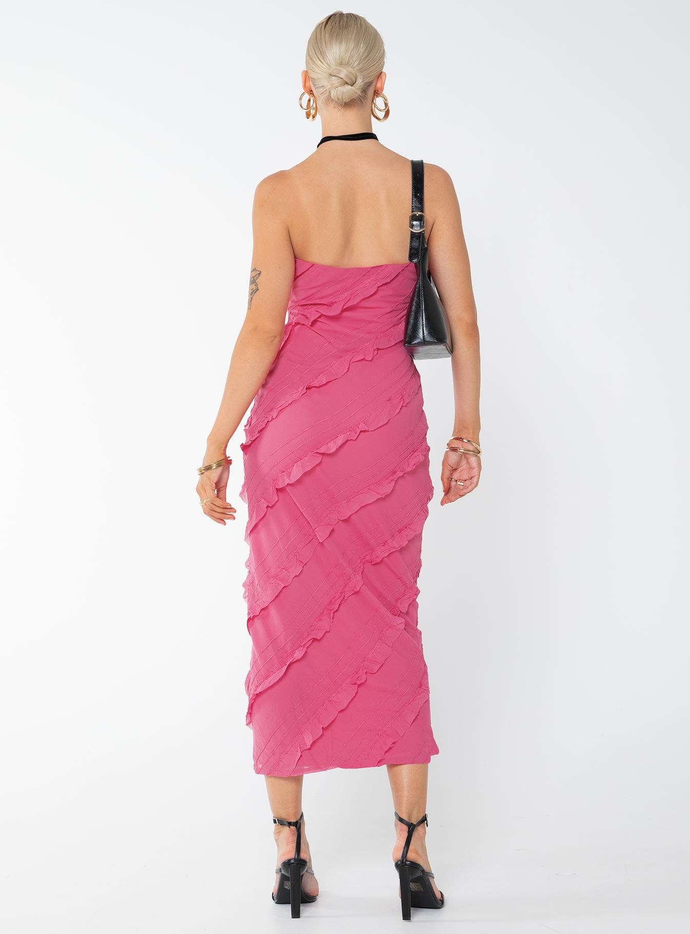 Baylie Maxi Dress Hot Pink - Image 5