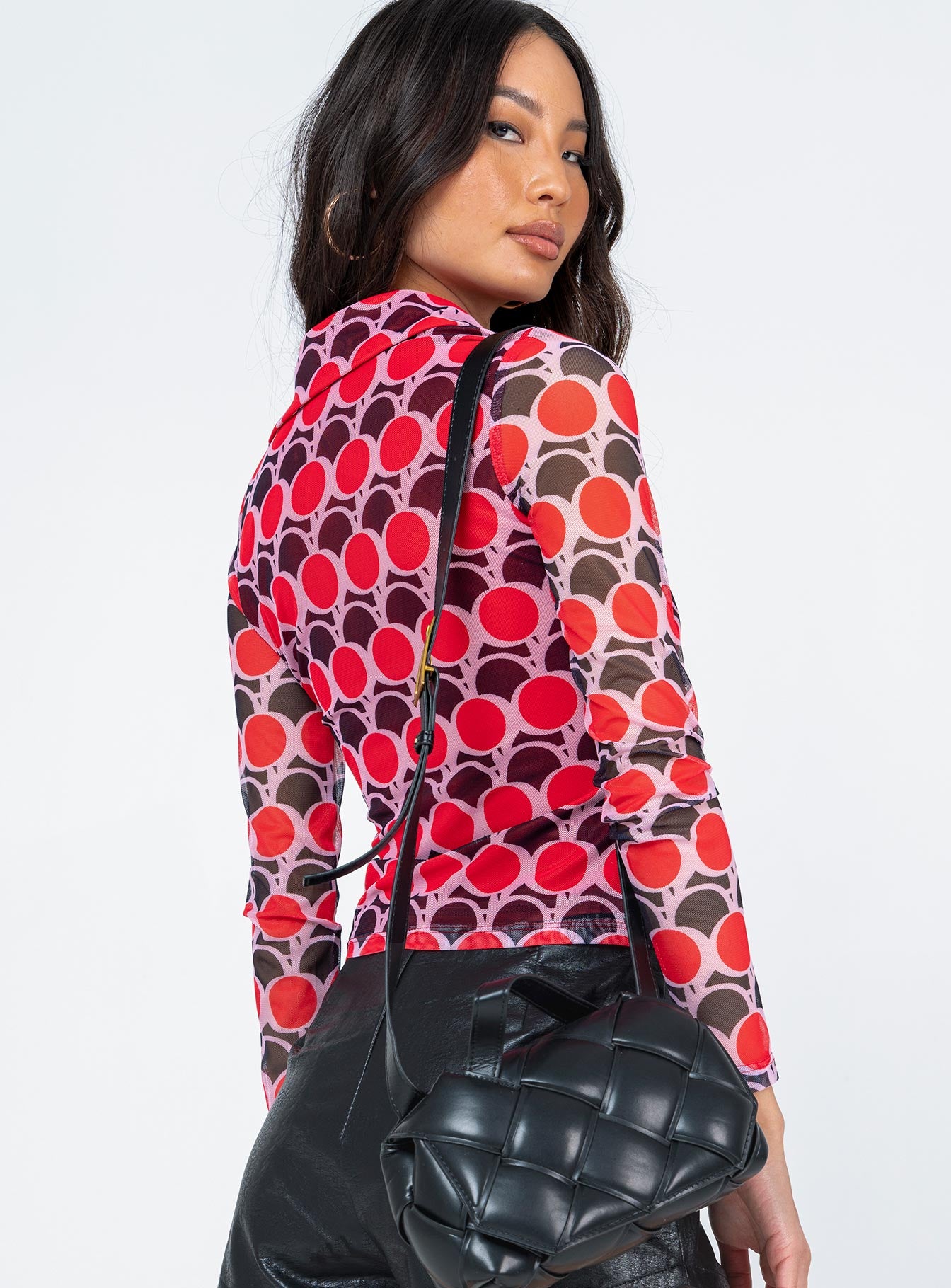 Blanca Long Sleeve Top Red Multi - Image 6