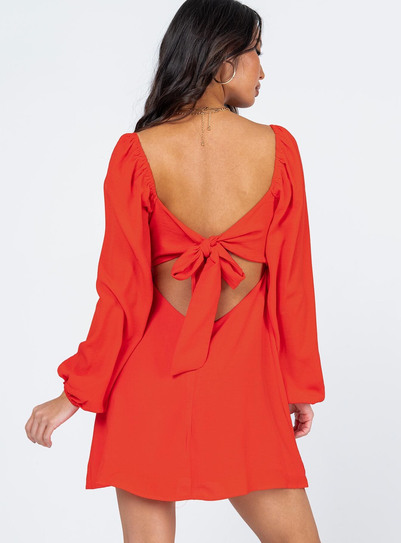 Yolanda Mini Dress Red - Image 4