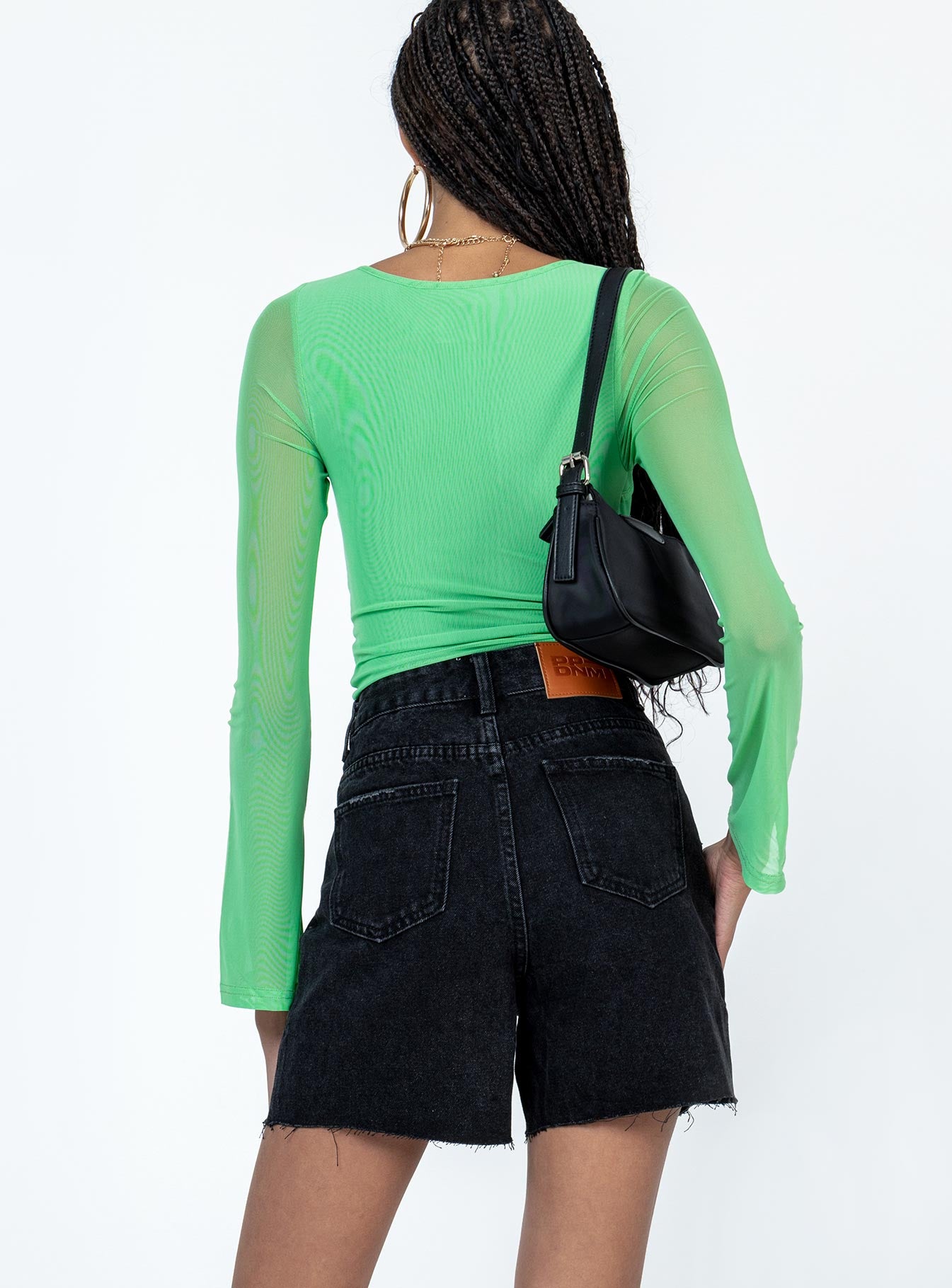 The Lara Denim Shorts Black - Image 4