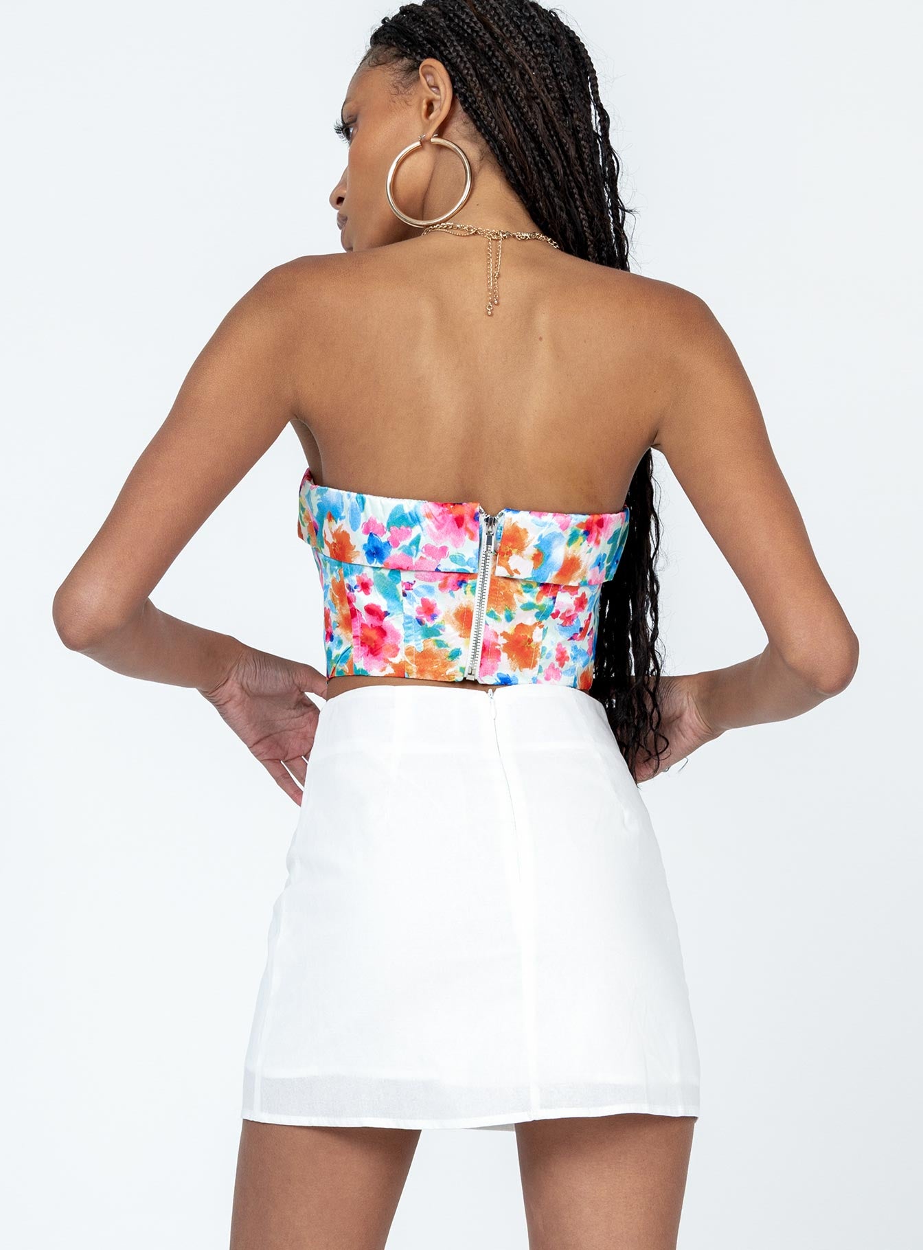 Kariss Mini Skirt White - Image 5