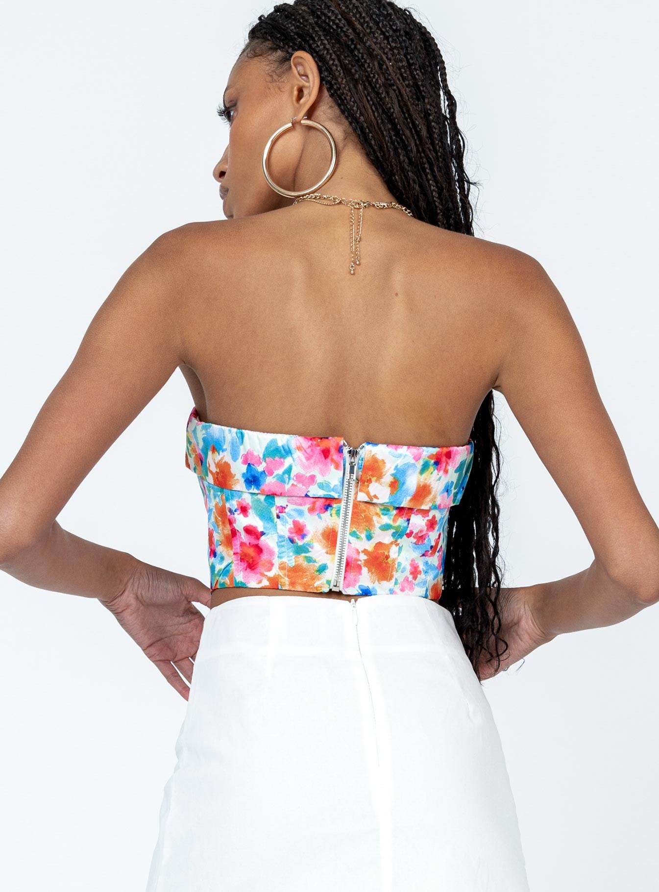 Perabo Strapless Top Floral - Image 5