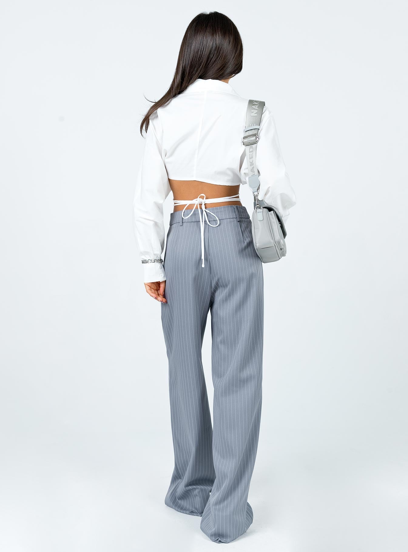 Archer Pants Pinstripe Grey Petite - Image 5