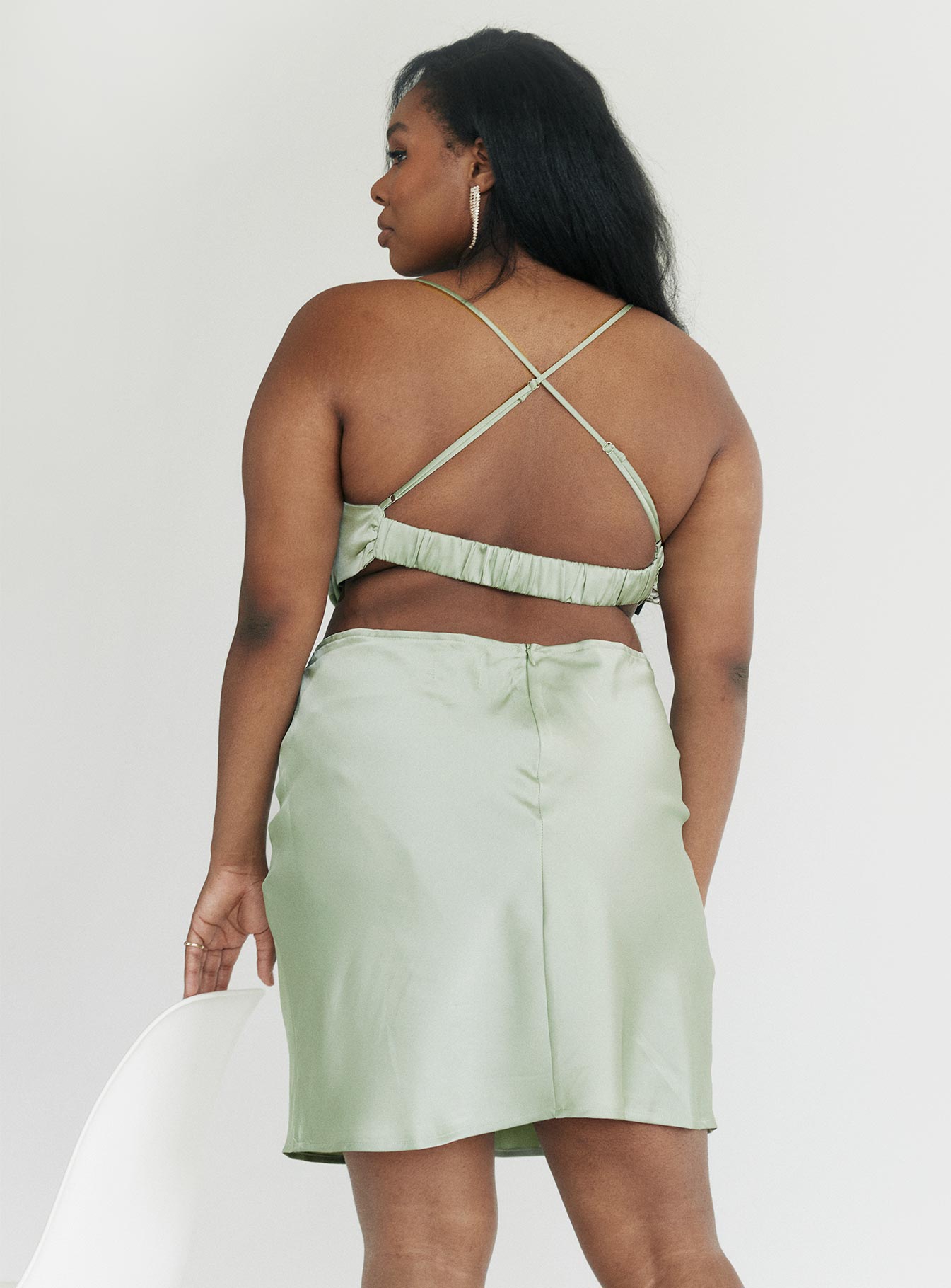 Jemma Mini Dress Sage Curve - Image 5