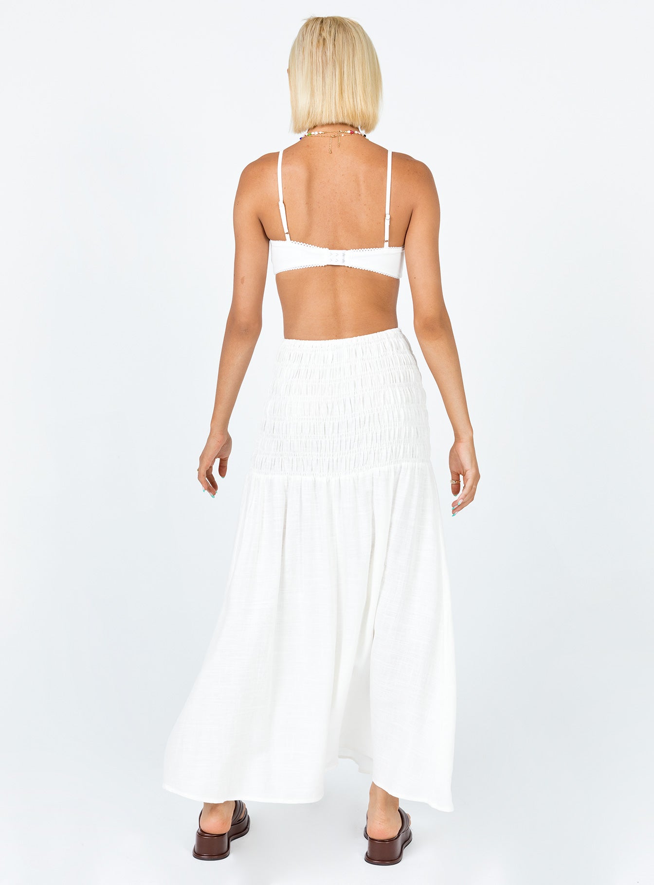 Porto Maxi Skirt White - Image 5