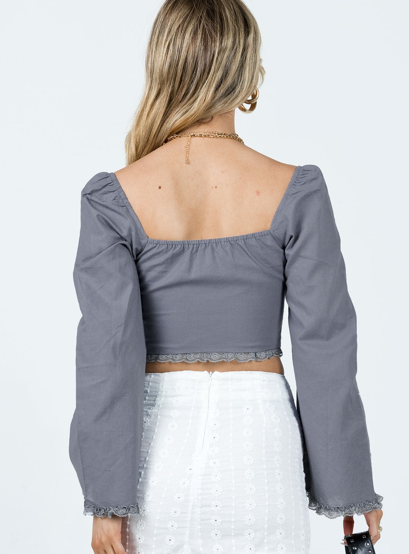 Silvanna Long Sleeve Top Blue - Image 5