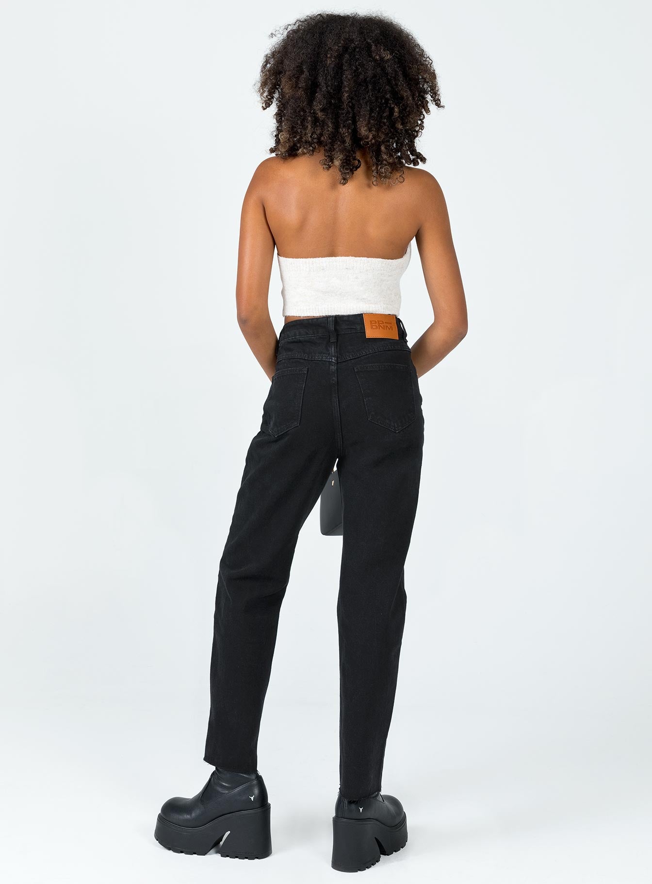 Harrow Straight Leg Denim Jeans Black - Image 4