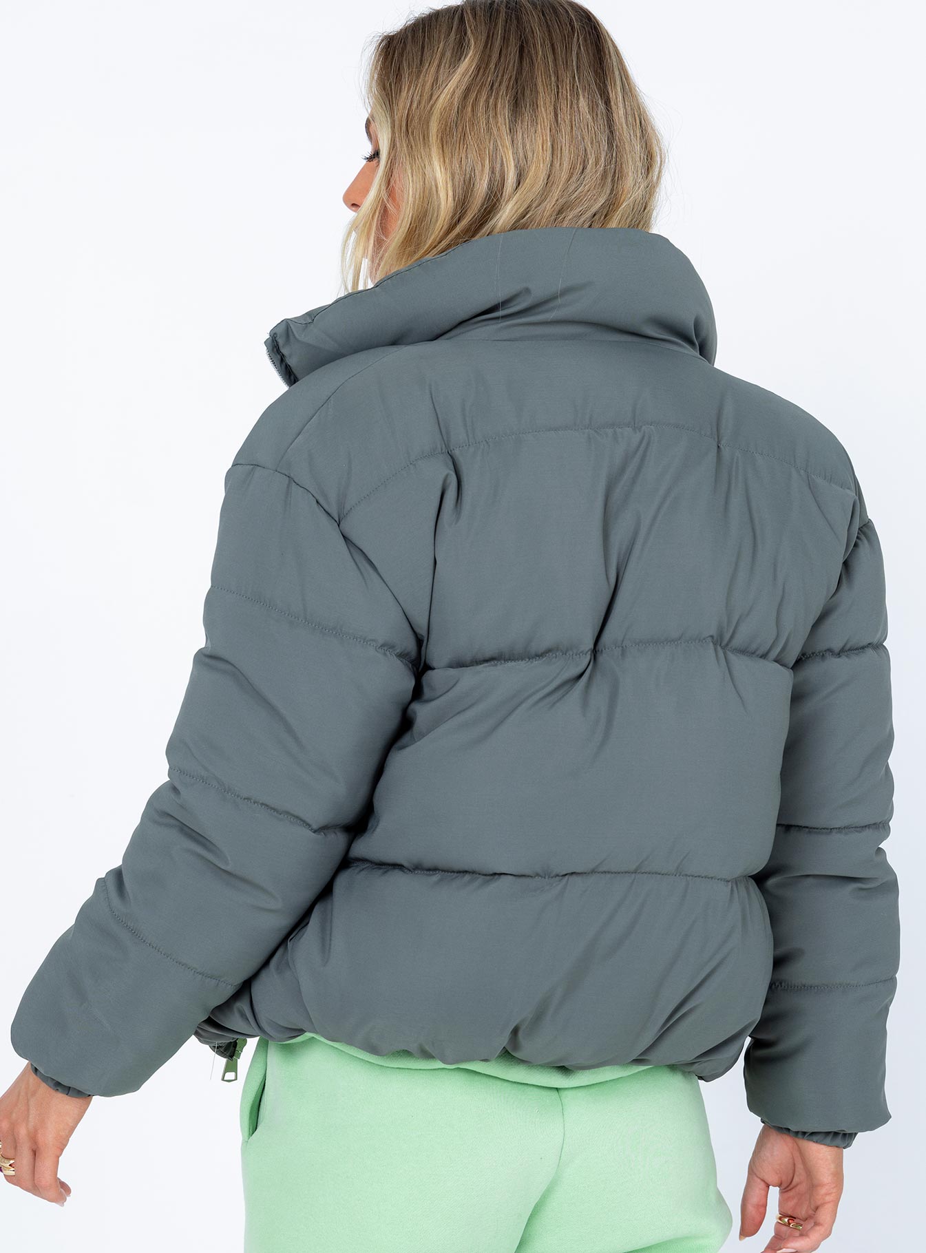 Callanie Puffer Jacket Green - Image 4