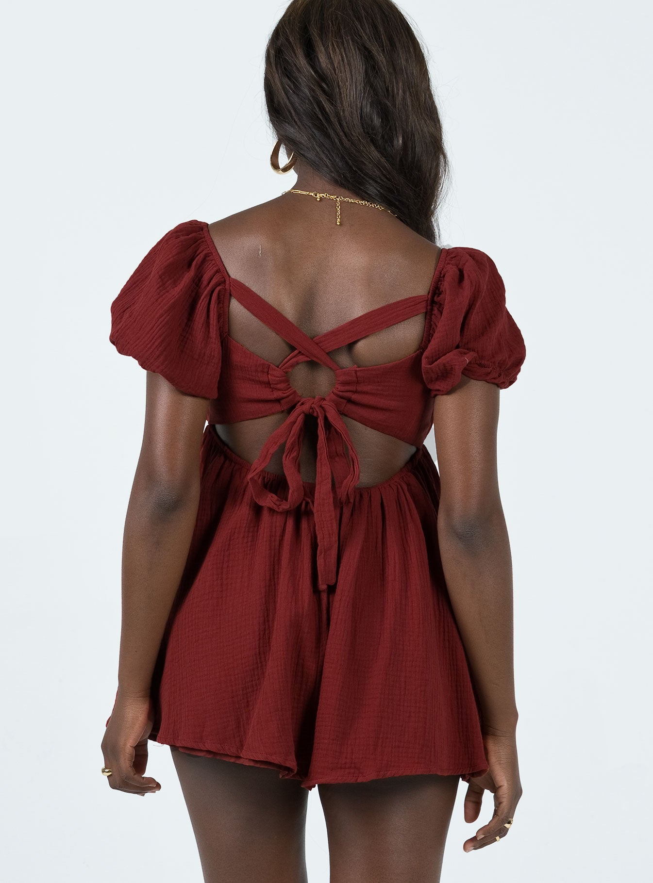 Fadden Romper Burgundy - Image 4
