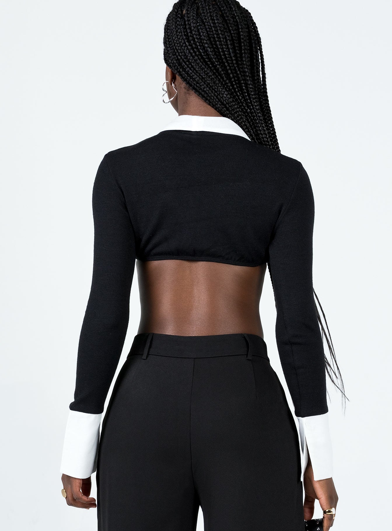 Rebecca Long Sleeve Top Black - Image 5