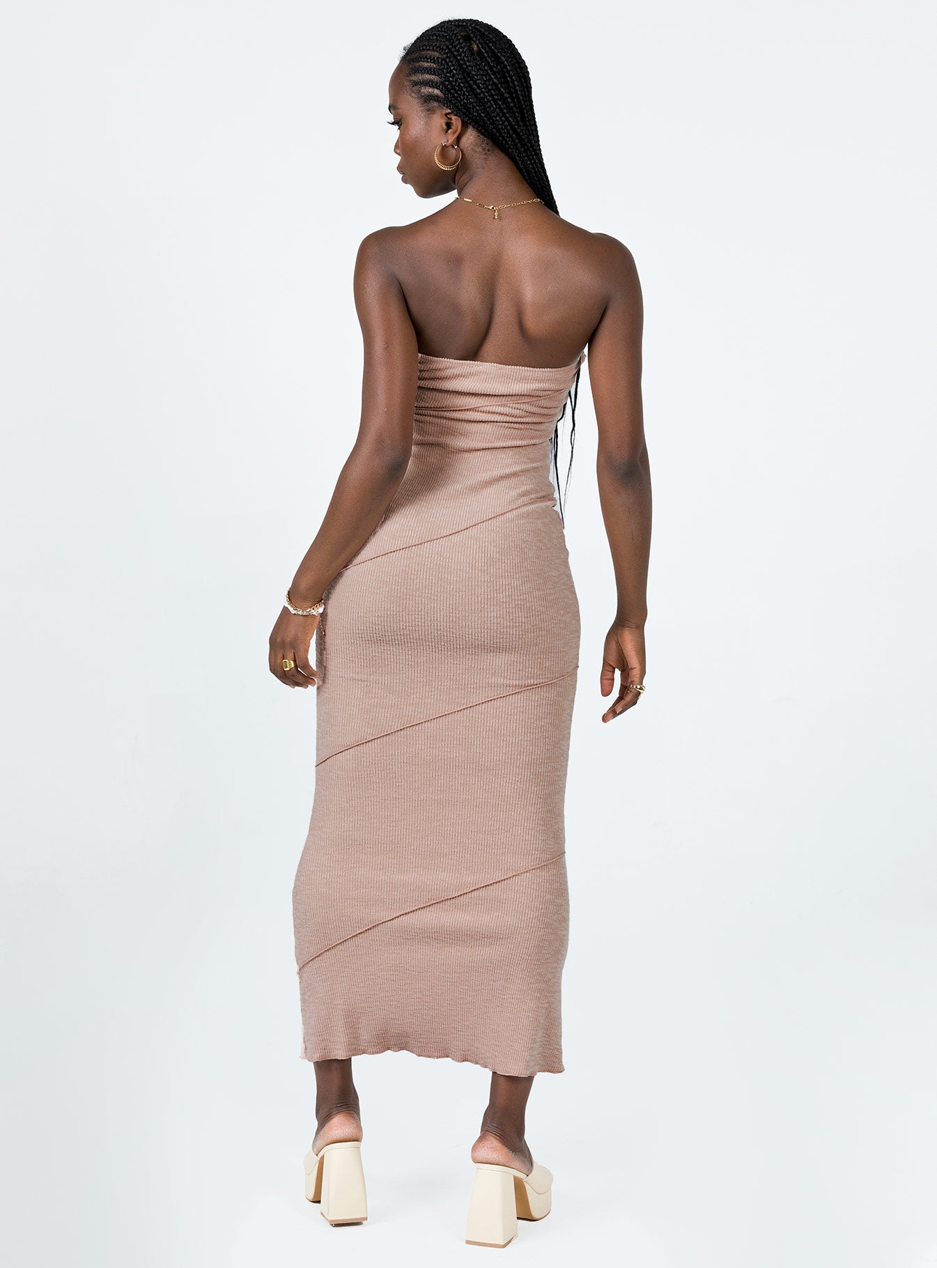 Oscar Midi Dress Dusty Pink - Image 5