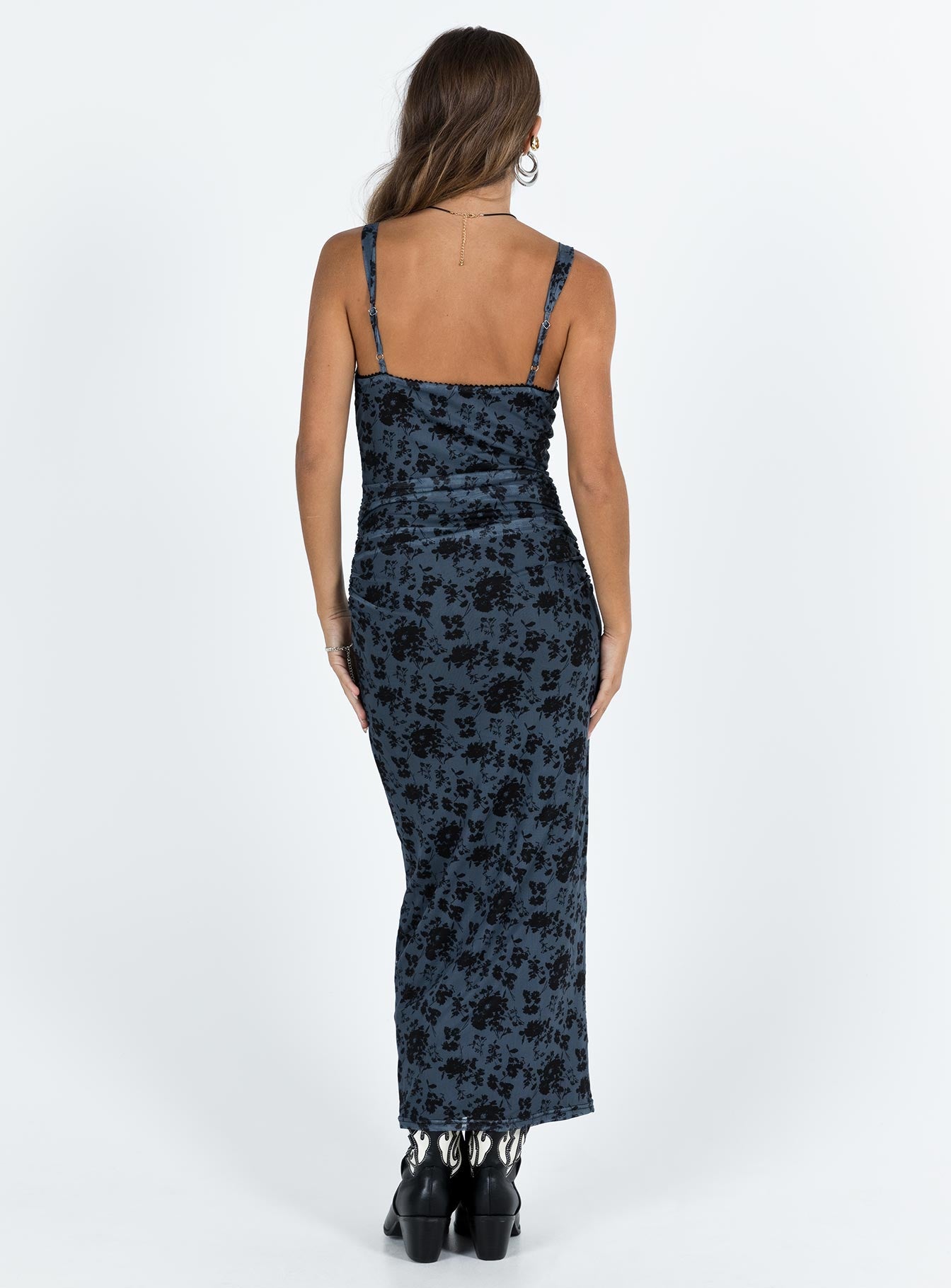 Cotter Maxi Dress Blue Floral - Image 5