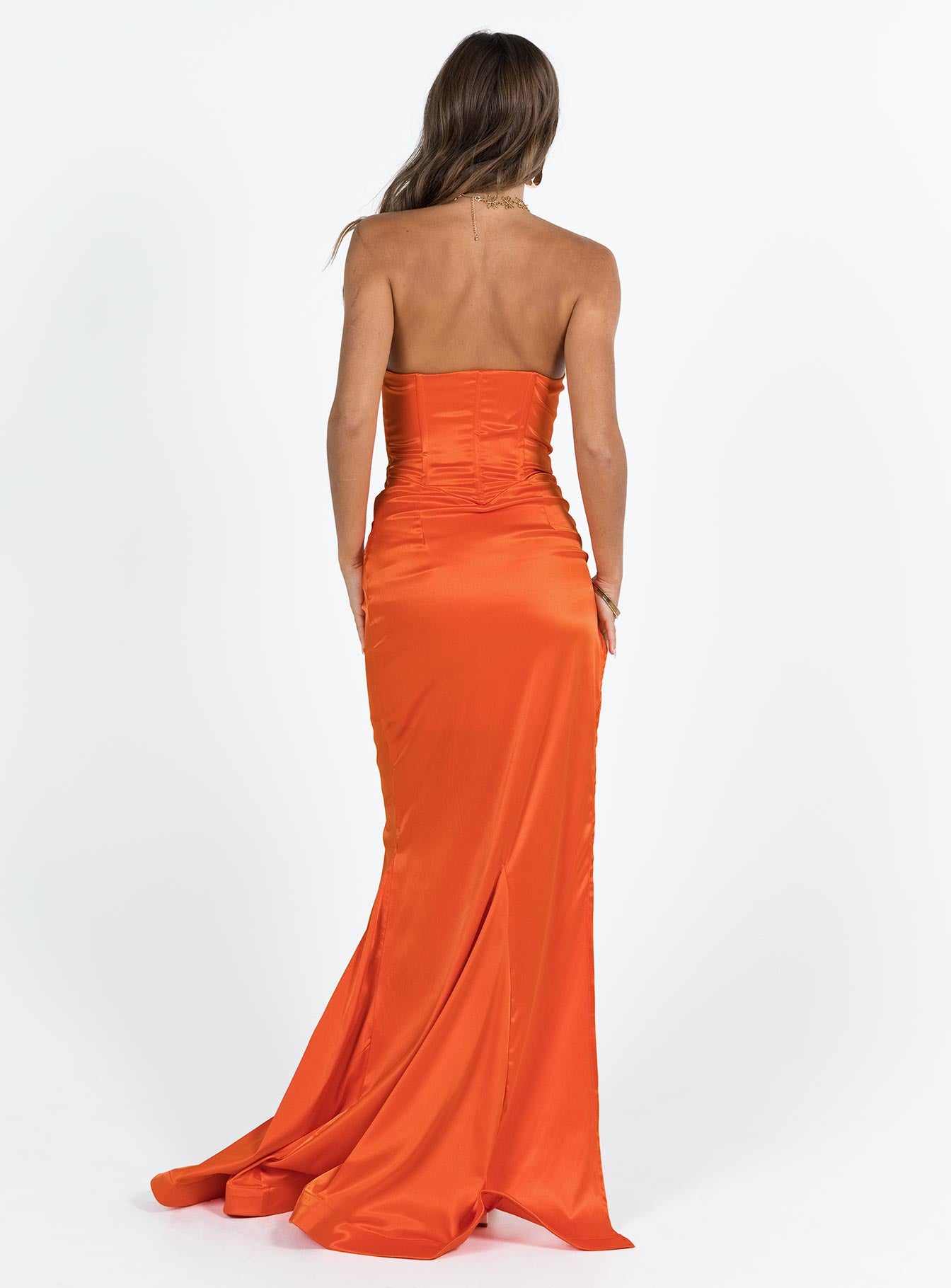 Tyree Strapless Maxi Dress Orange - Image 5