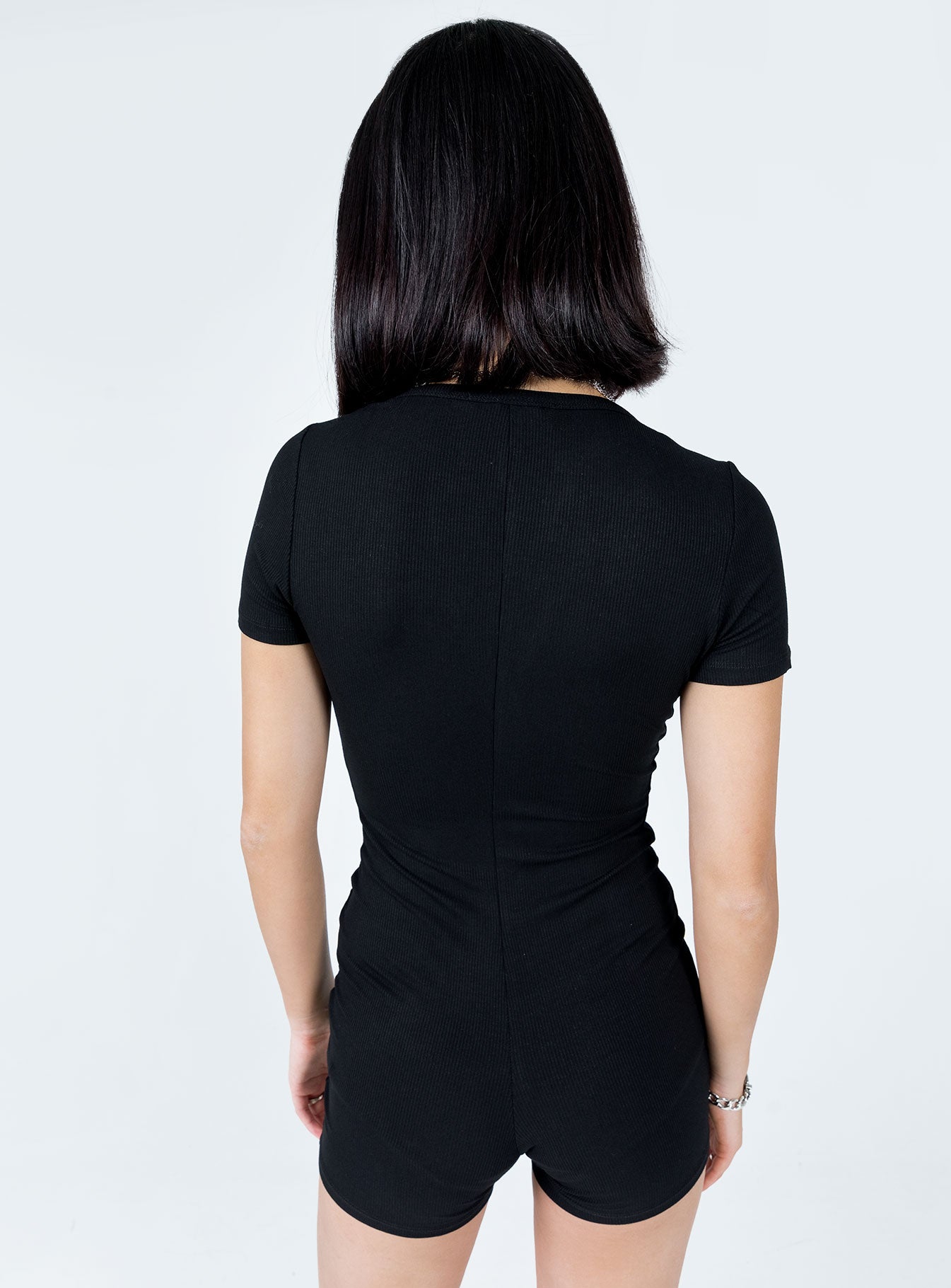 Angel Short Sleeve Romper Black - Image 5