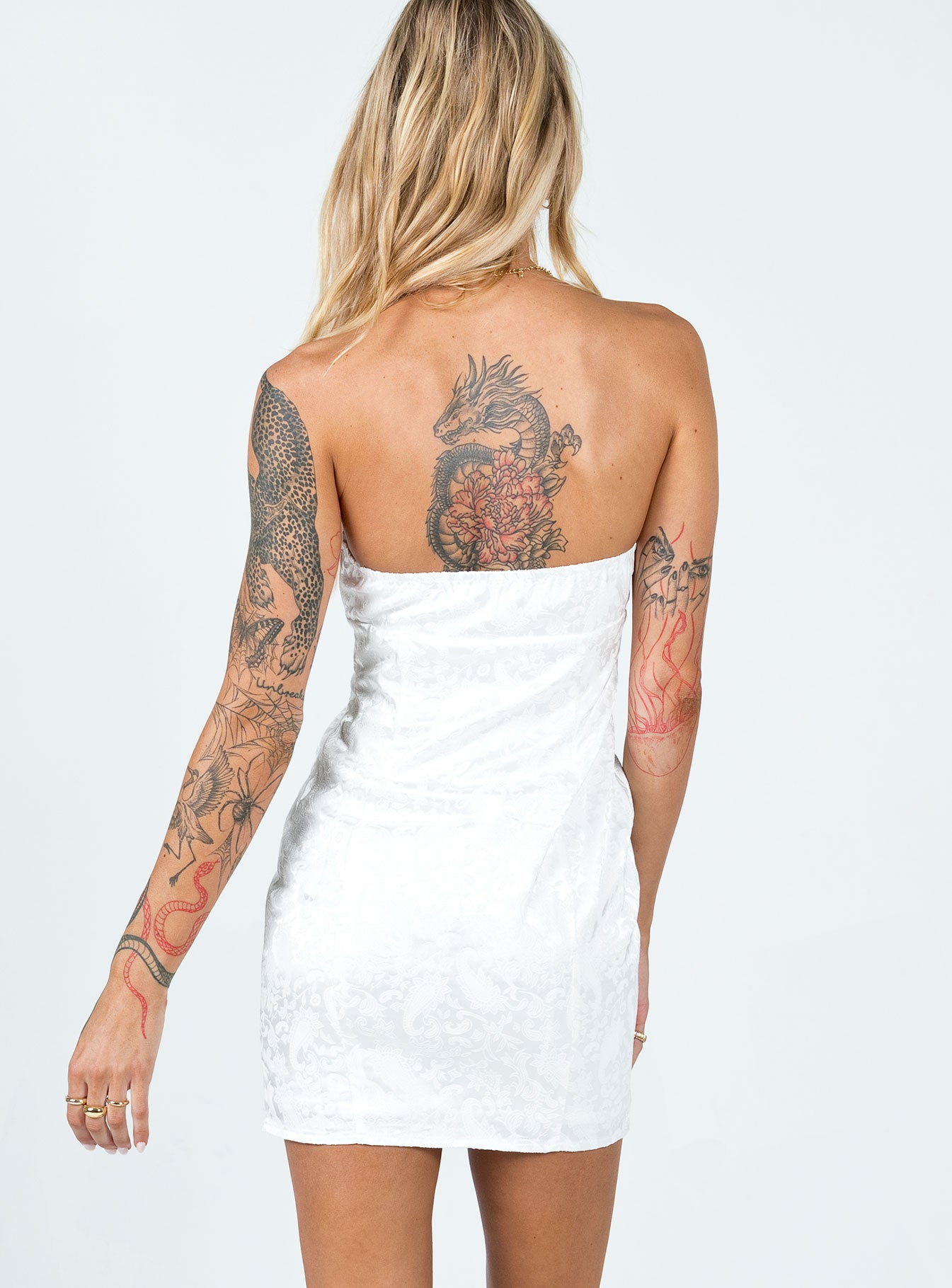 Skyline Mini Dress White - Image 5