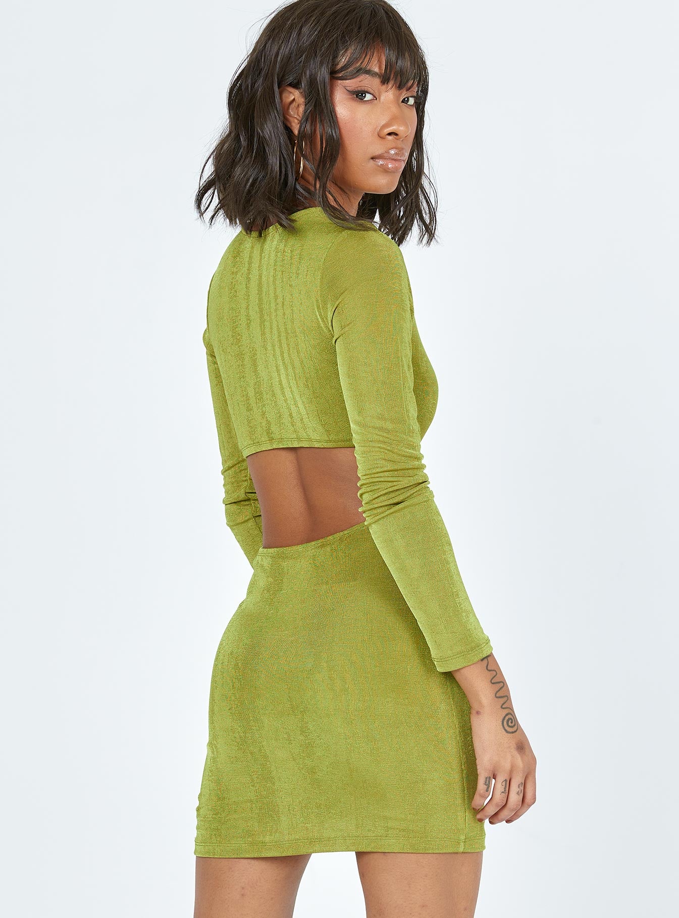 Hope Mini Dress Green - Image 5