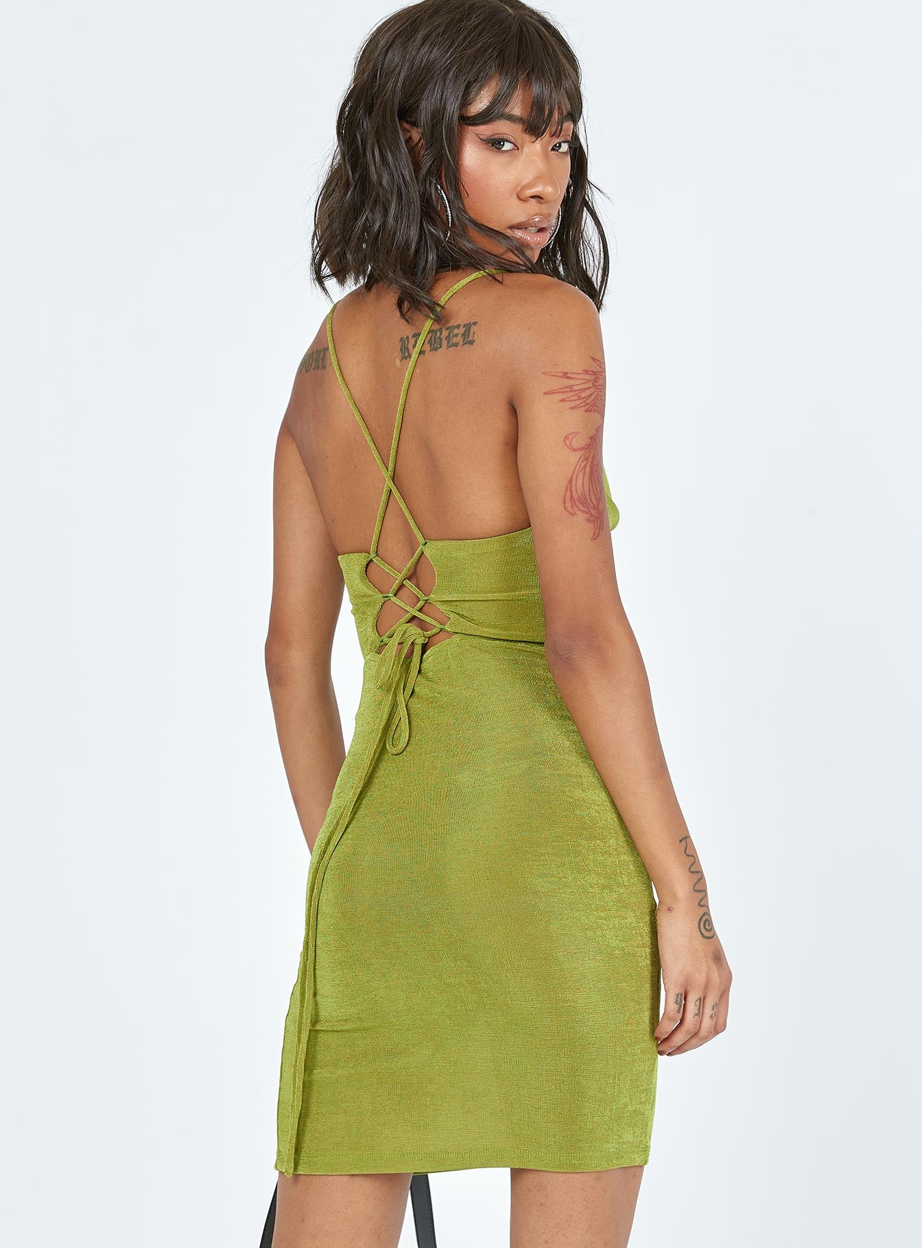 Aaliyah Mini Dress Green - Image 5