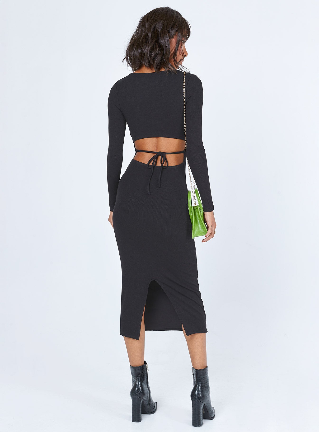 Nolan Midi Dress Black - Image 5