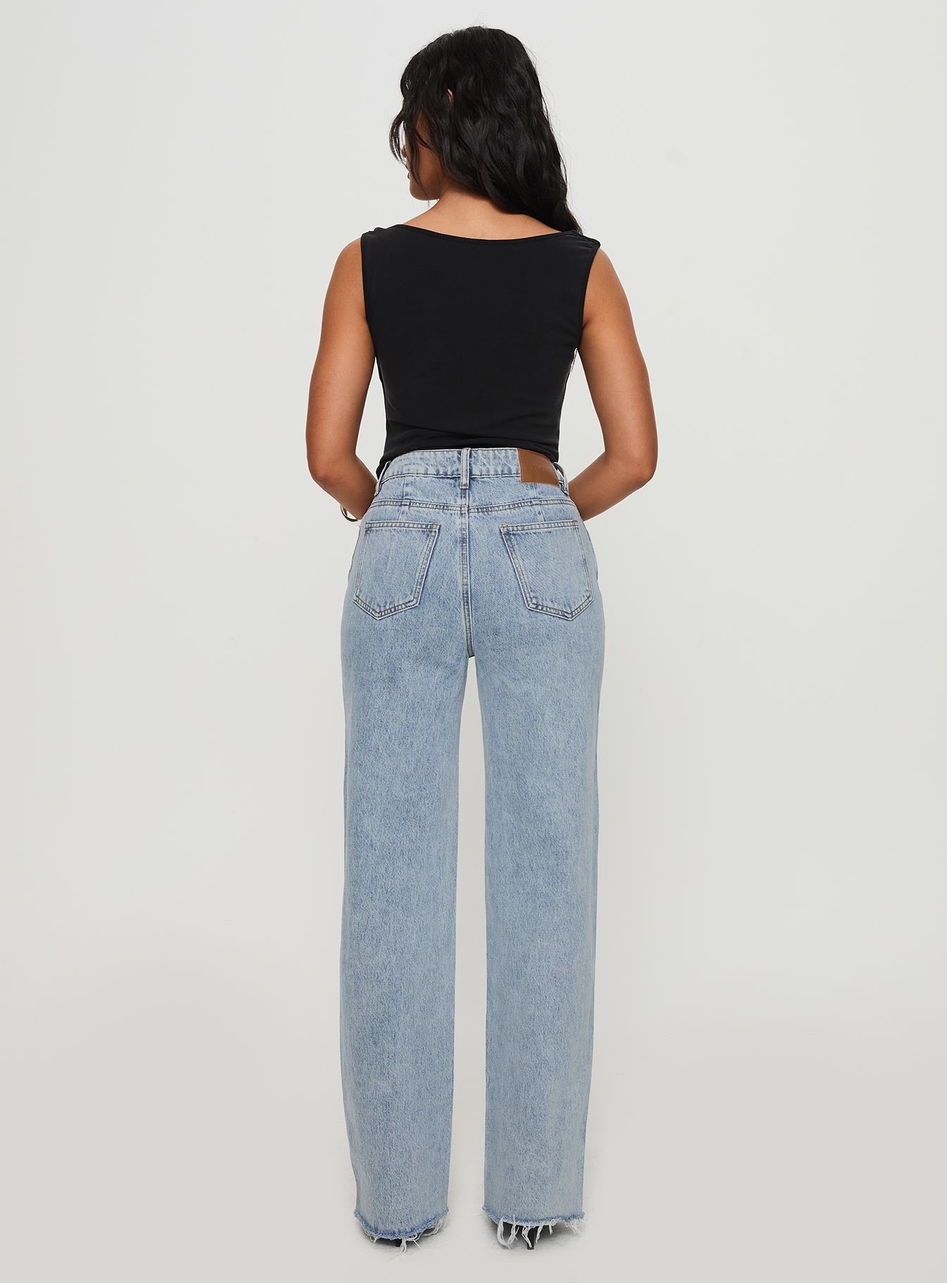Karlina High Rise Straight Leg Jean Light Wash - Image 5