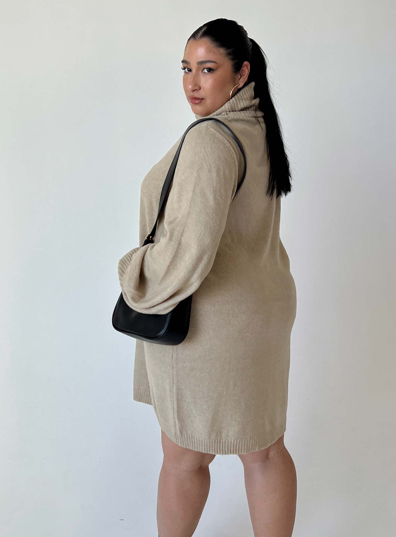 Zahara Mini Dress Beige Curve - Image 4