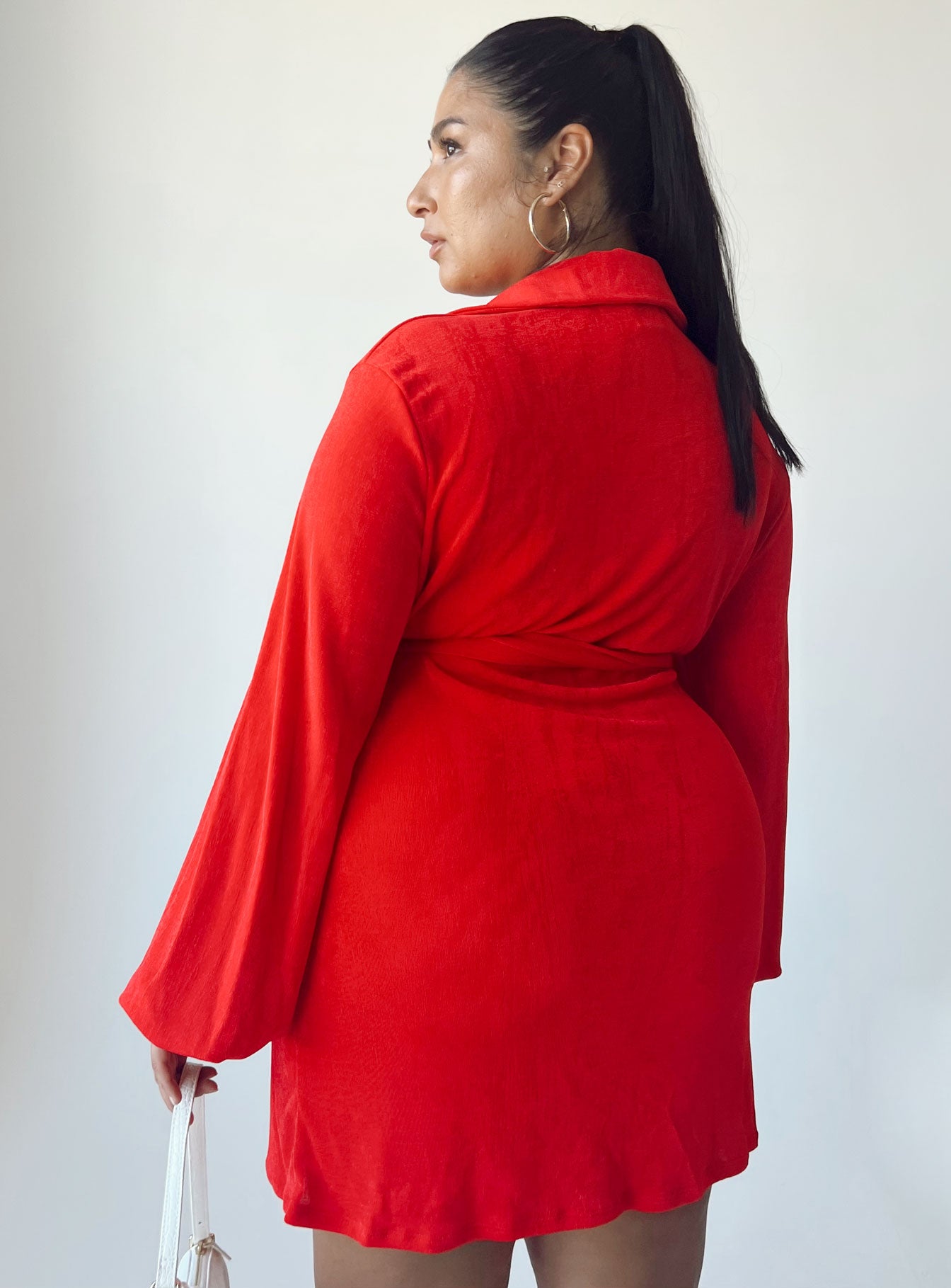 Party Time Mini Dress Red Curve - Image 4