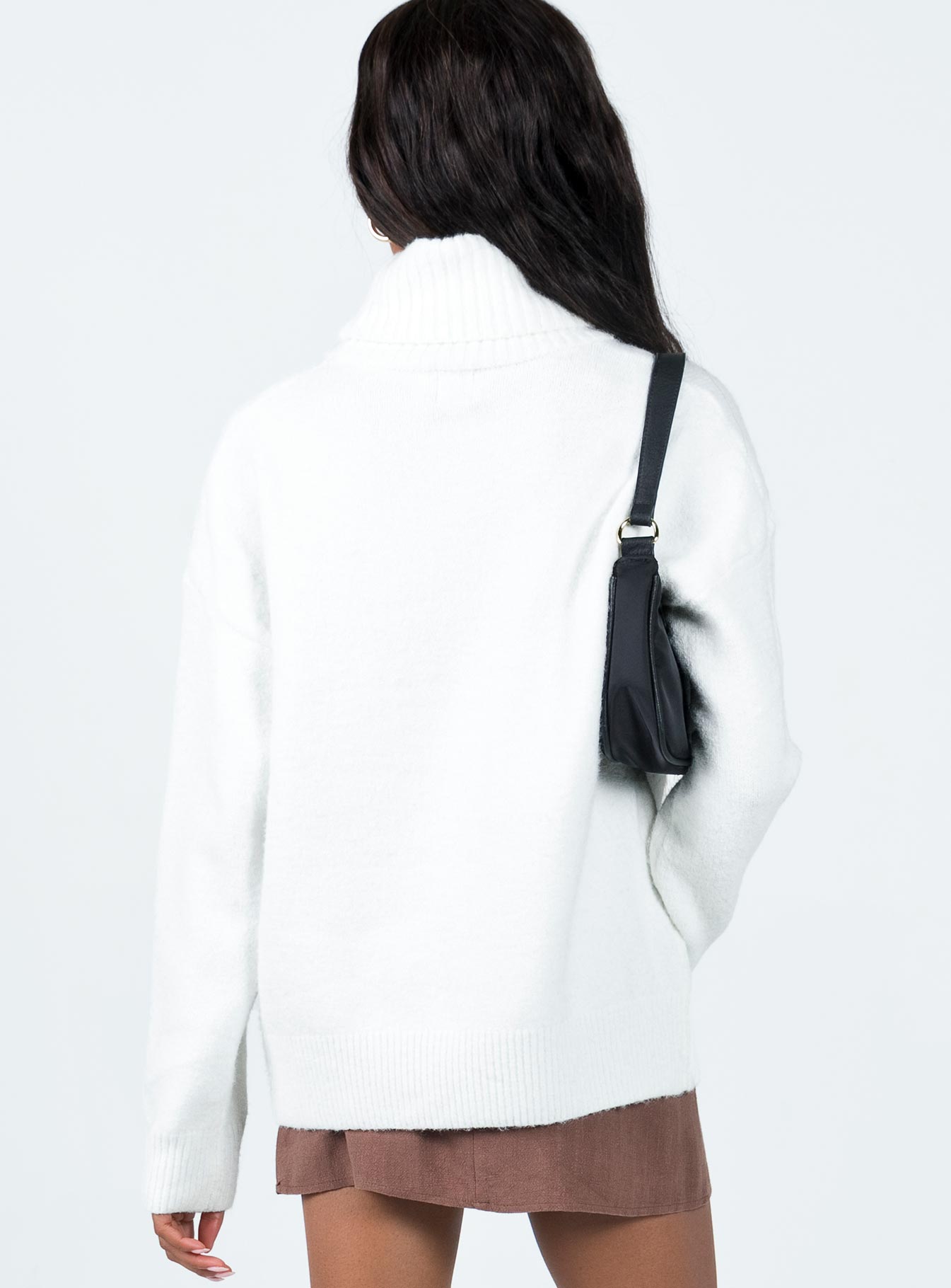 Oswin Turtleneck Sweater White - Image 7