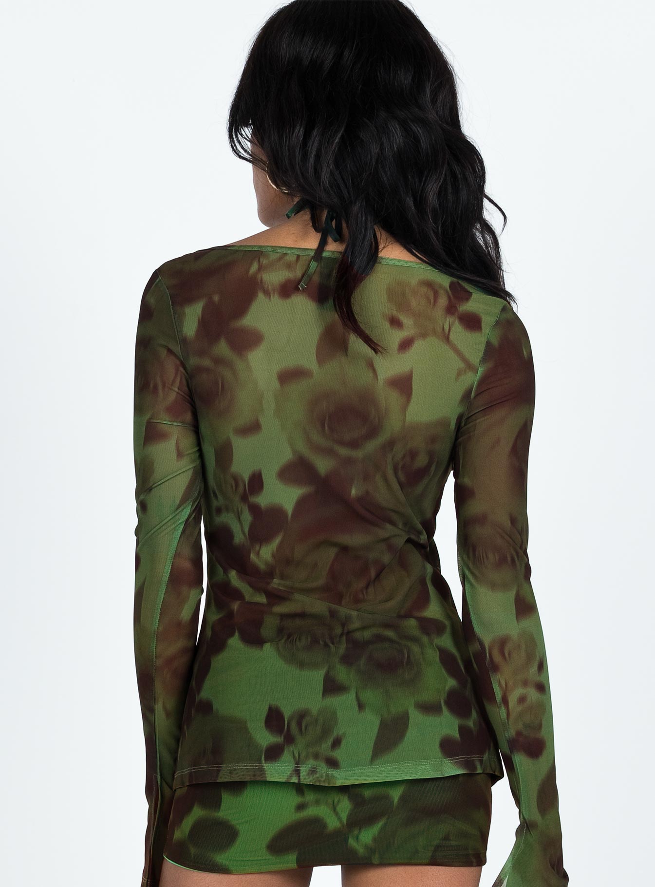 JGR & STN Thorne Long Sleeve Top Green - Image 5