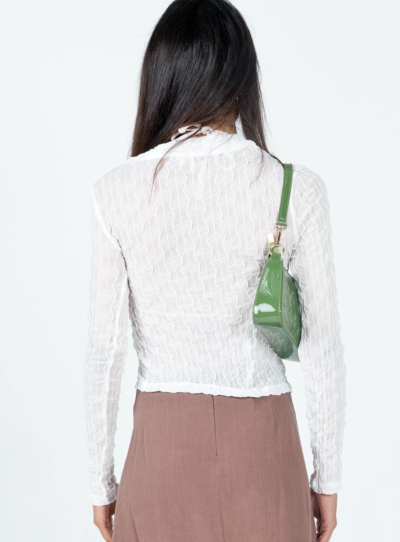 Marcos Long Sleeve Top White - Image 4