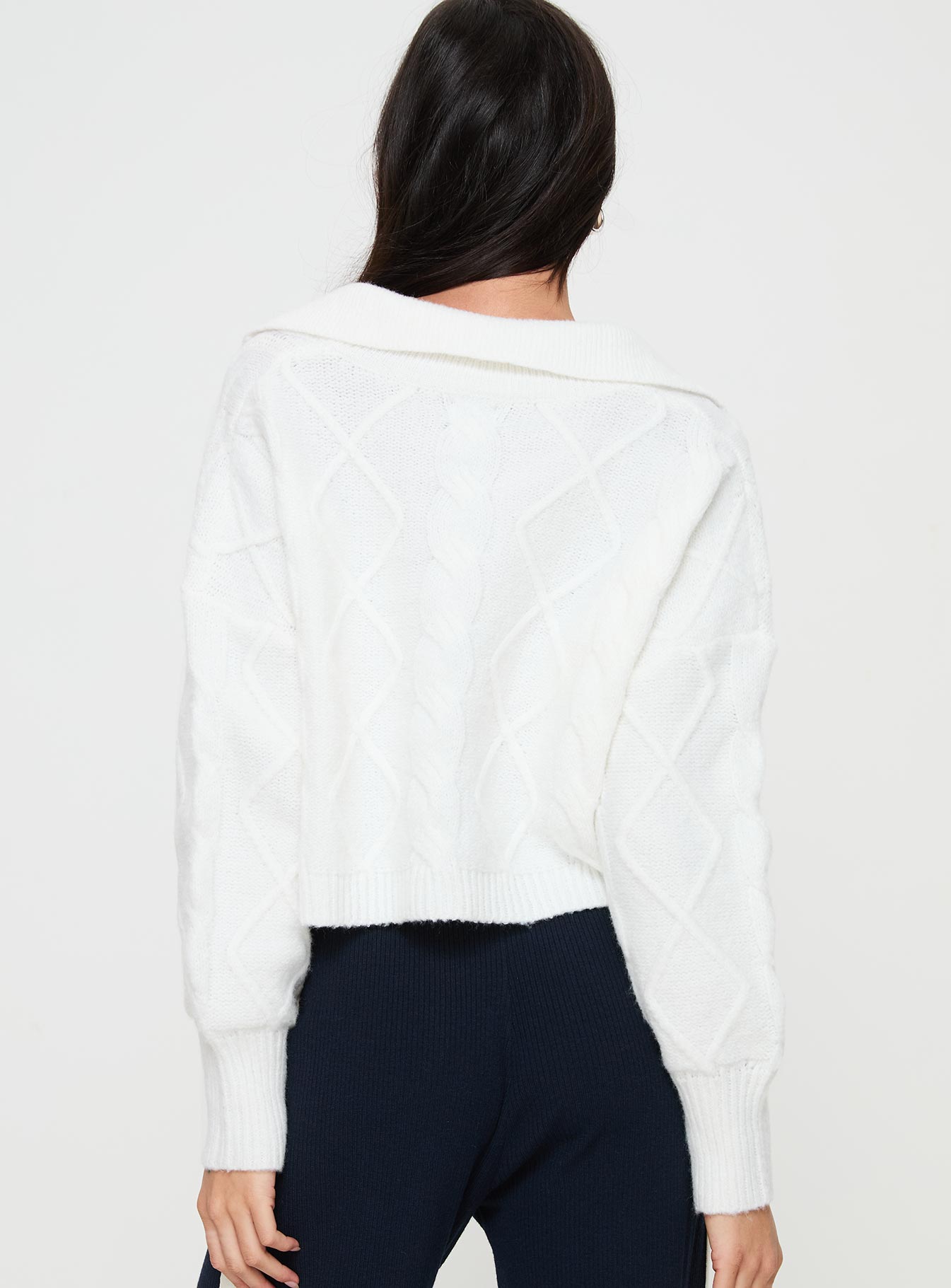 Ruthee Cable Knit Sweater Winter White - Image 5