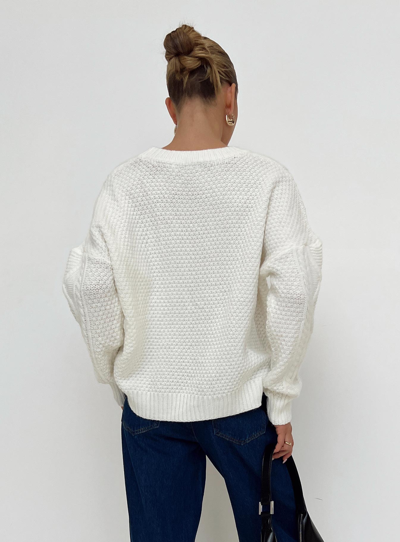 Canlish Cable Sweater Cream Lower Impact - Image 4