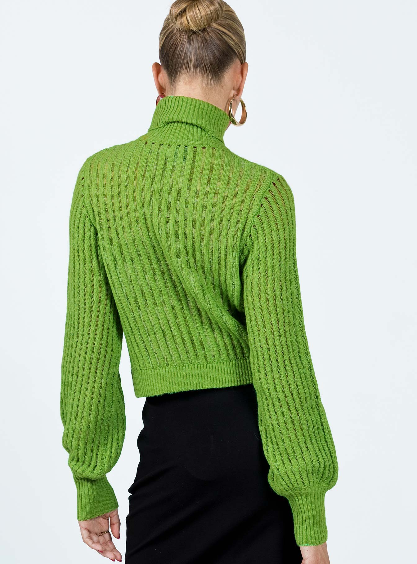 Mckilah Turtleneck Knit Sweater Green - Image 5