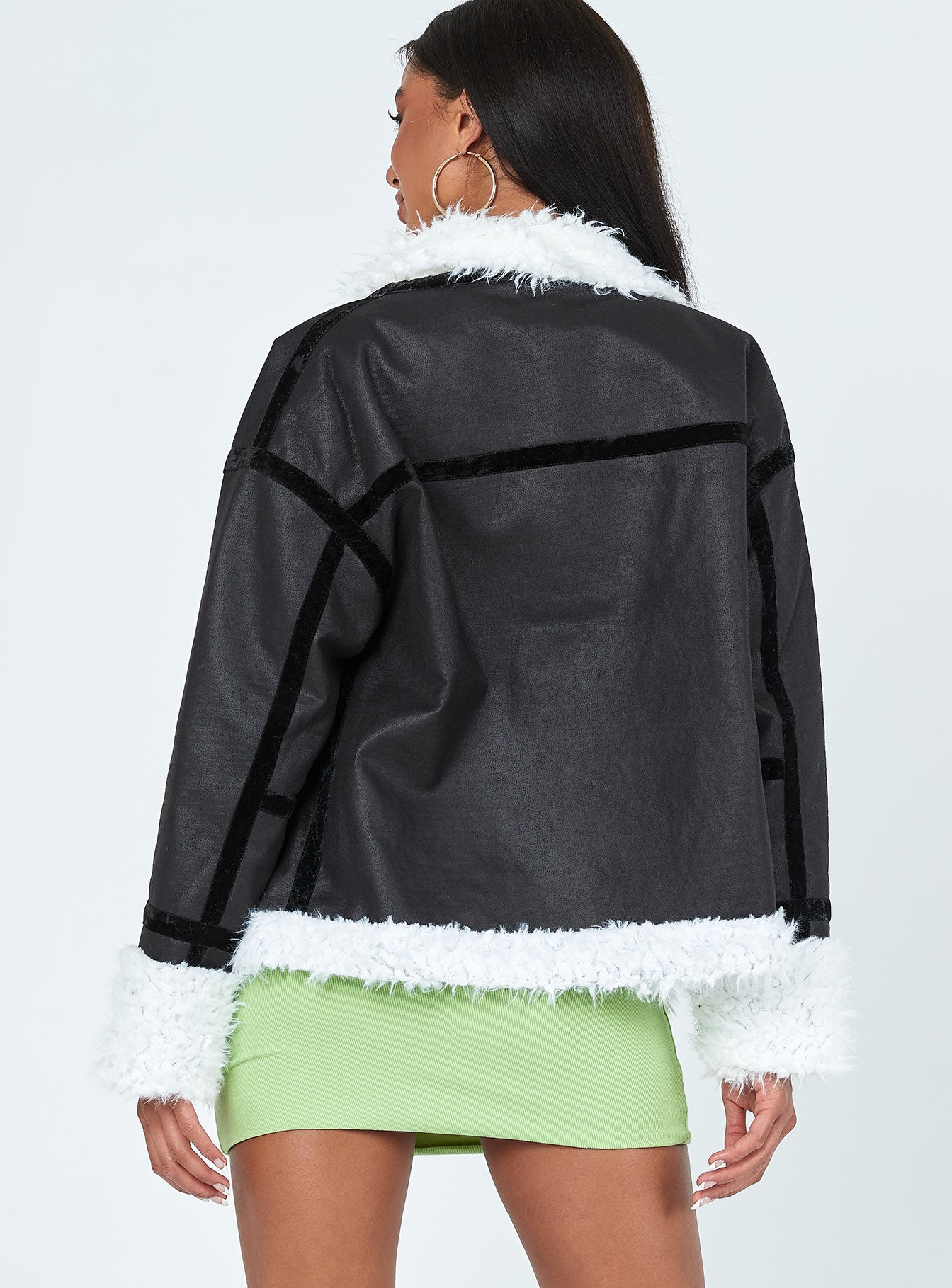 Mariana PU Jacket Black - Image 4