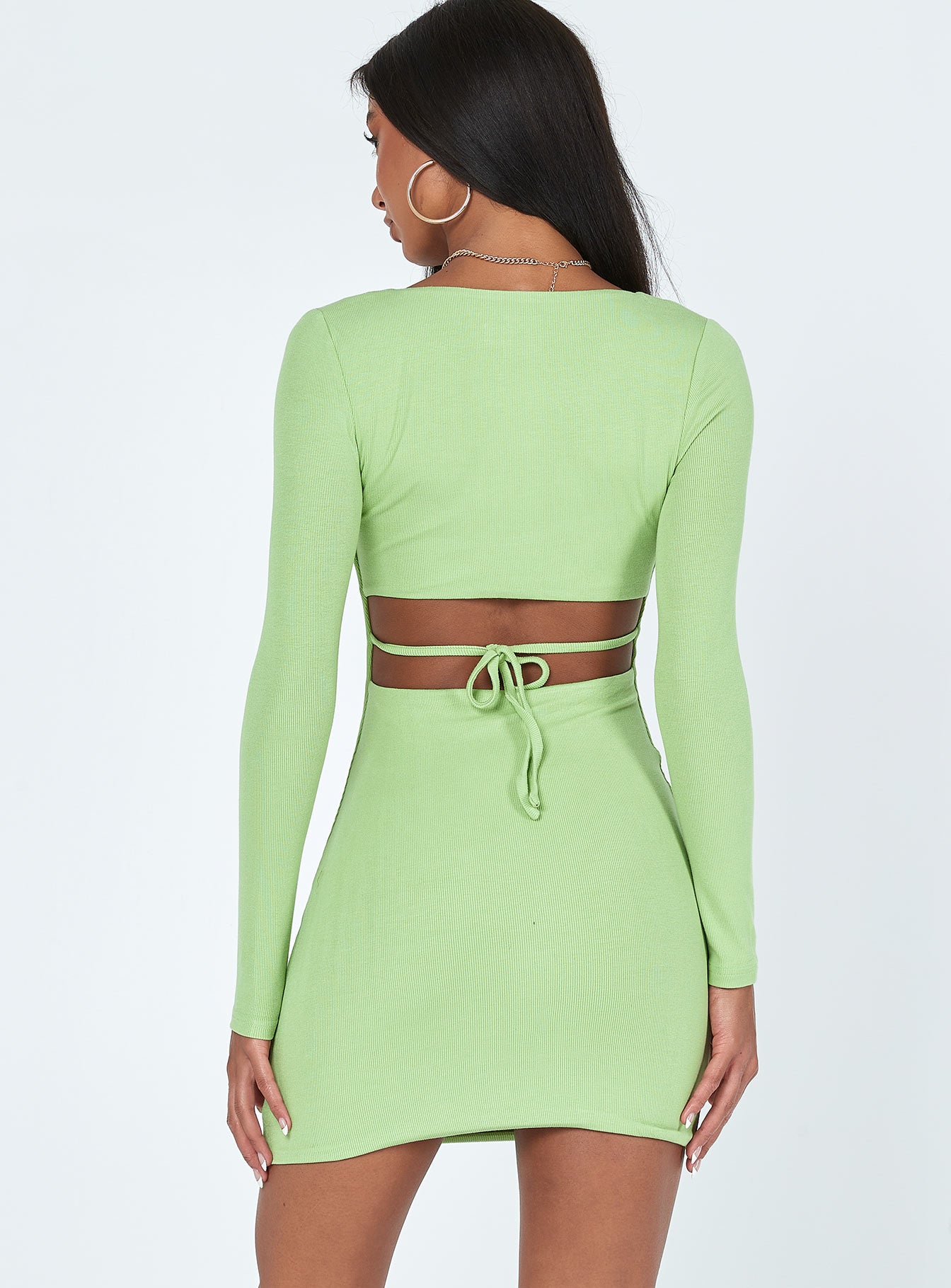 Nolan Mini Dress Green - Image 4