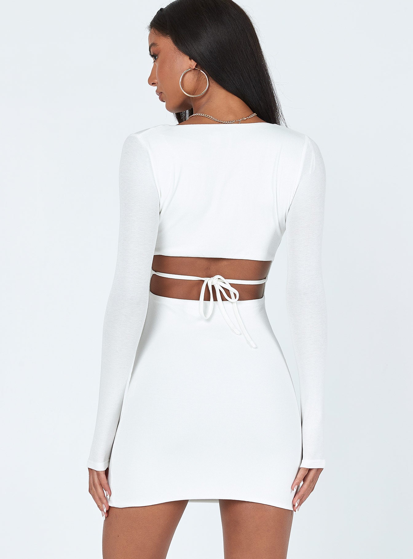 Nolan Mini Dress White - Image 5