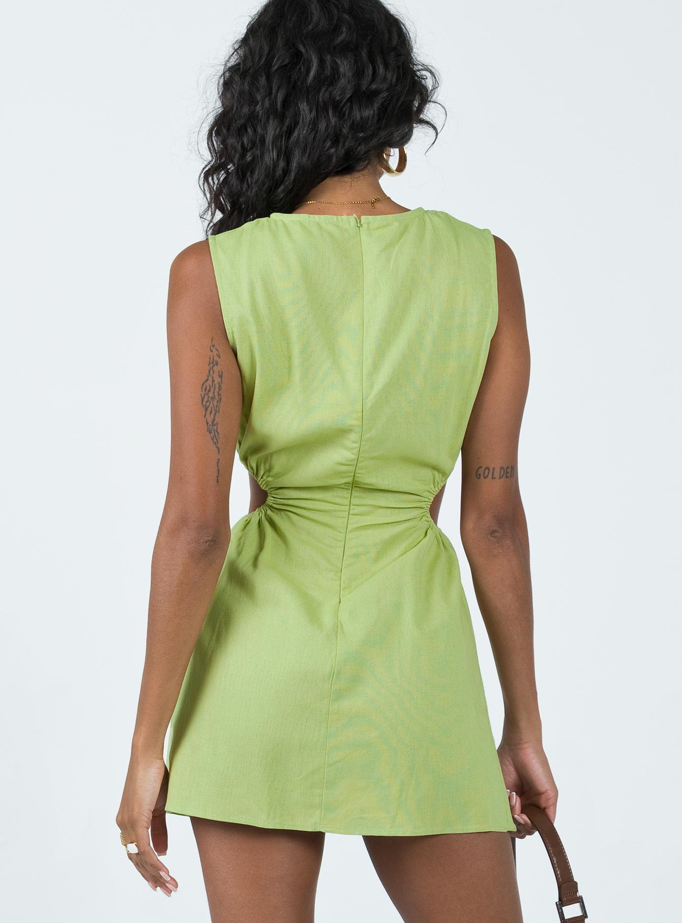 Mayzie Mini Dress Green - Image 5