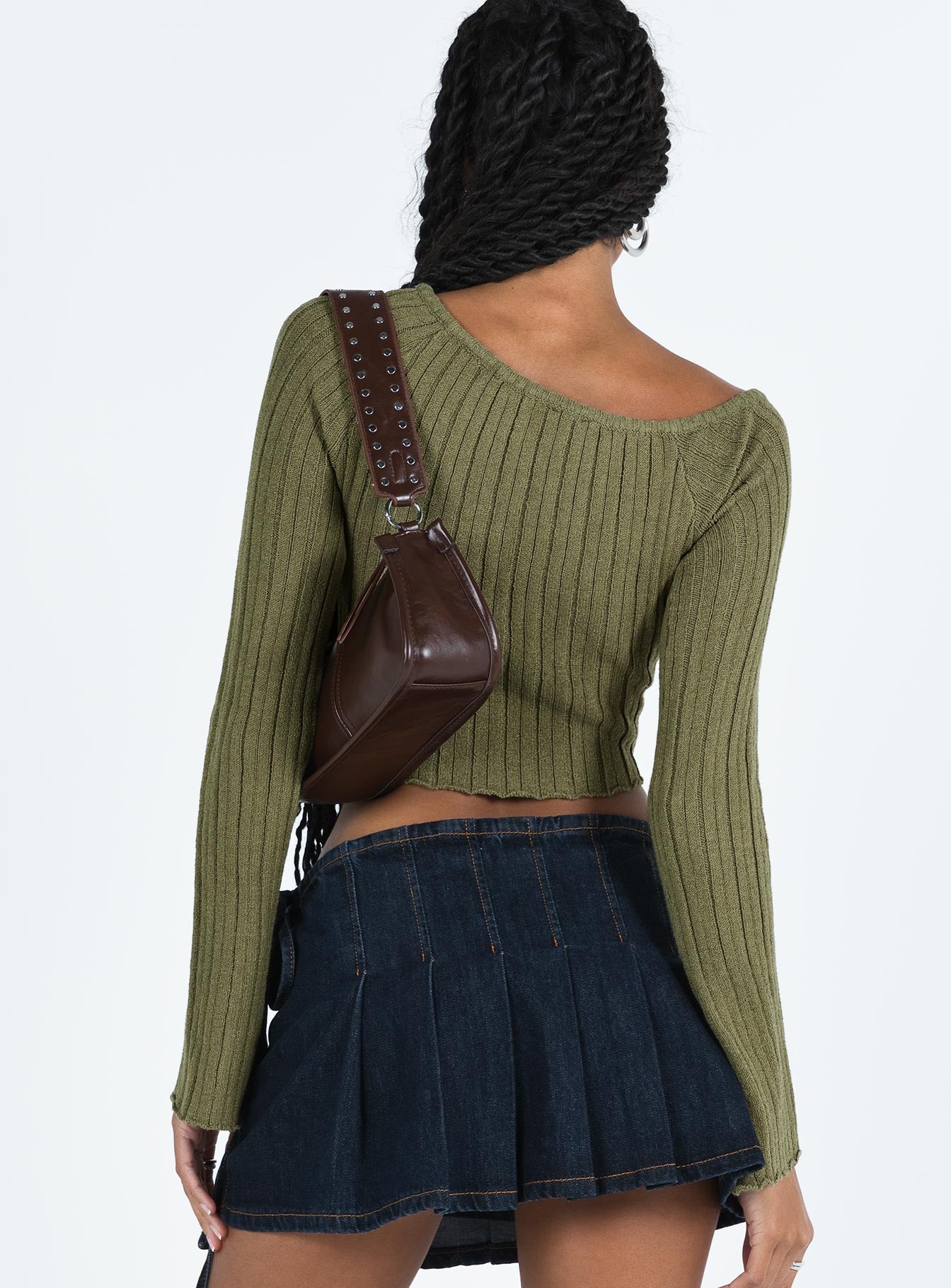 Santorini Knit Top Khaki - Image 6