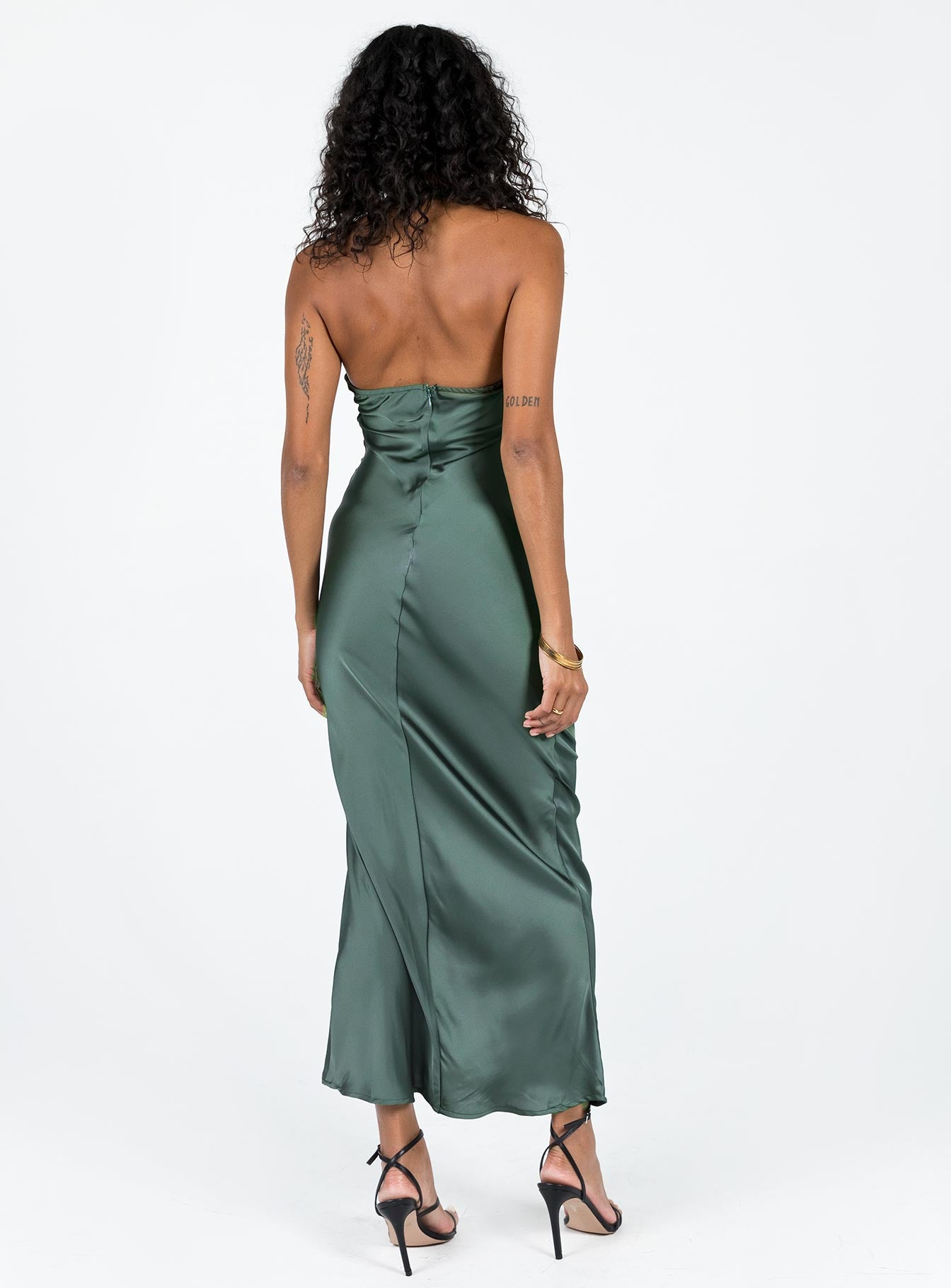 Kodiak Halter Maxi Dress Green - Image 5