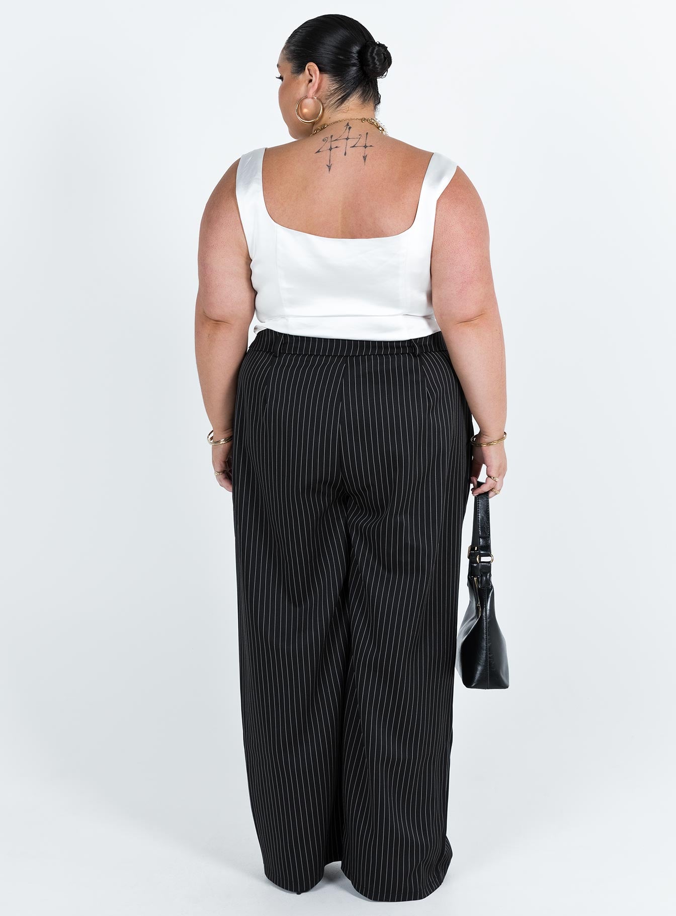 Archer Pants Pinstripe Black Curve - Image 5
