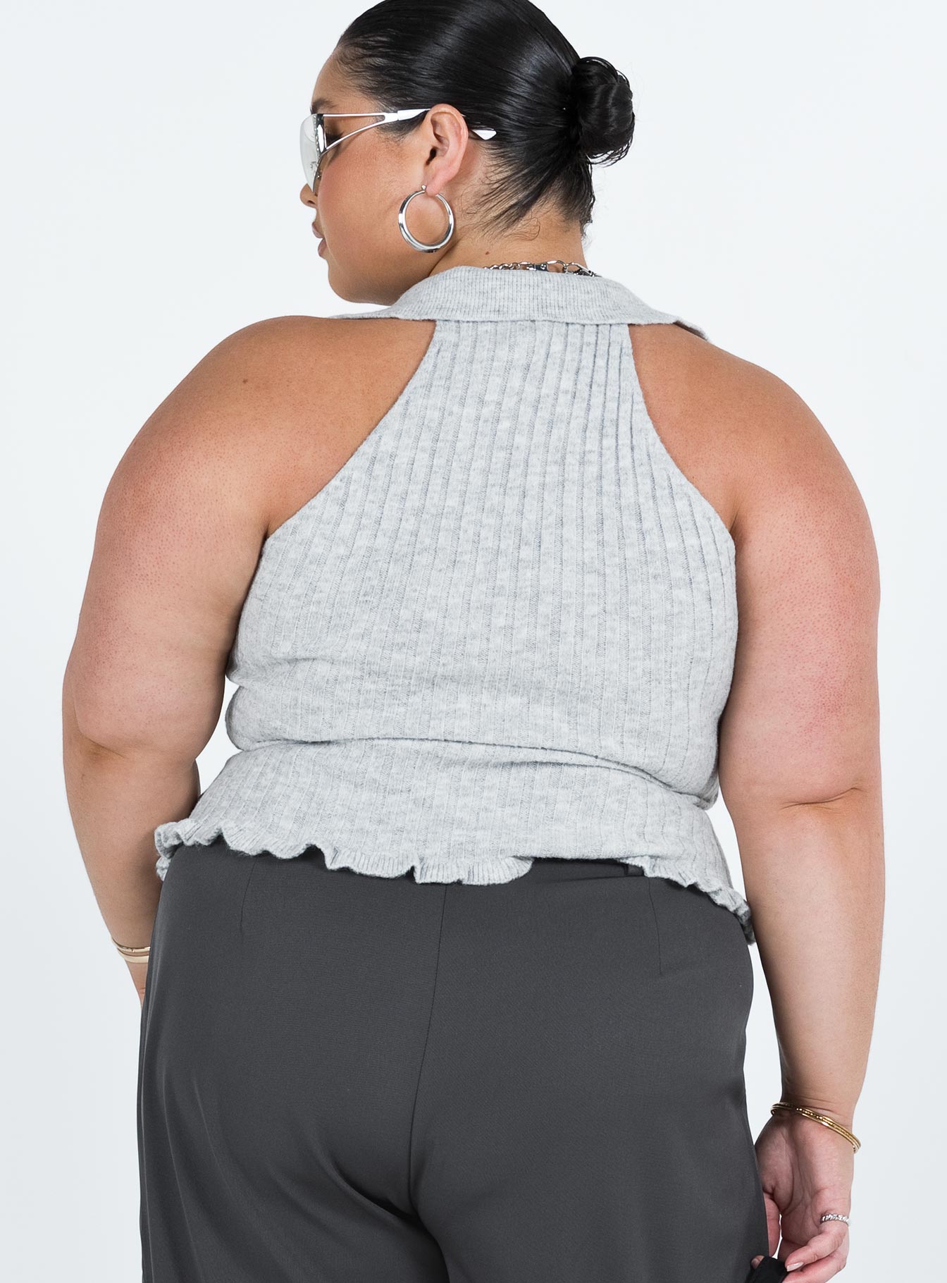 Galliniski Knit Top Grey Curve - Image 5