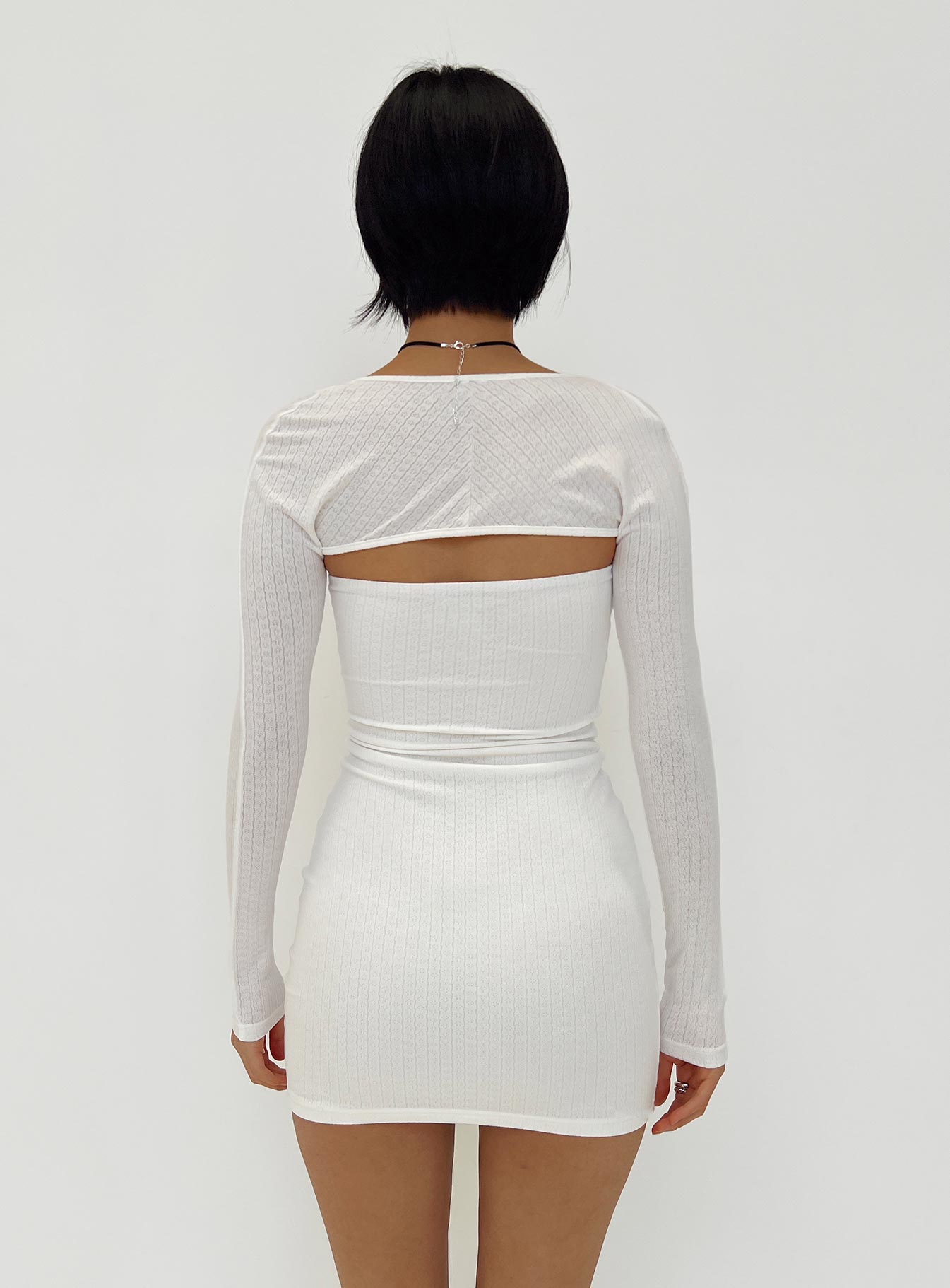 Moran Two Piece Bolero Dress White - Image 4
