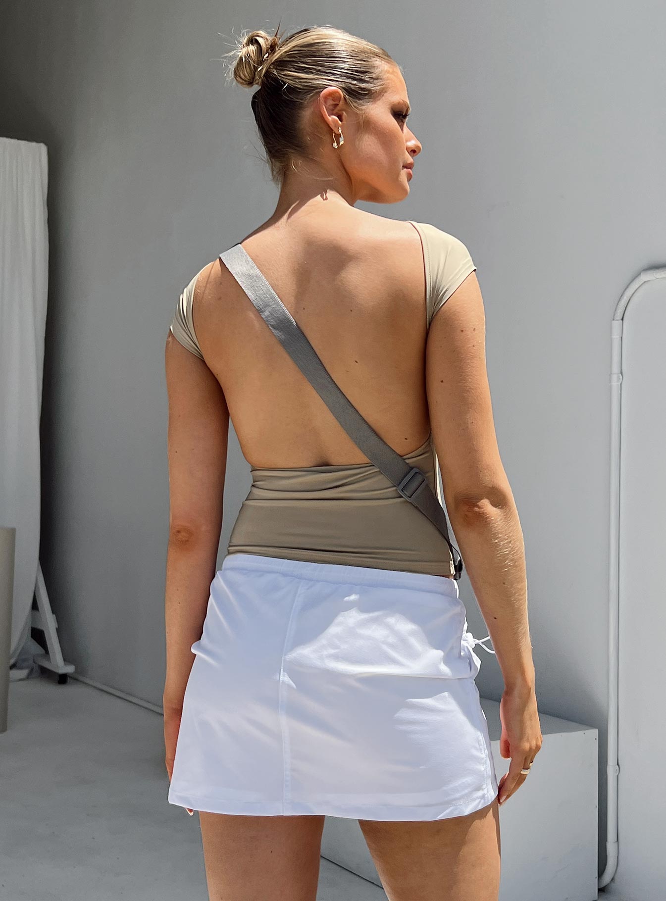 Valery Parachute Mini Skirt White - Image 5