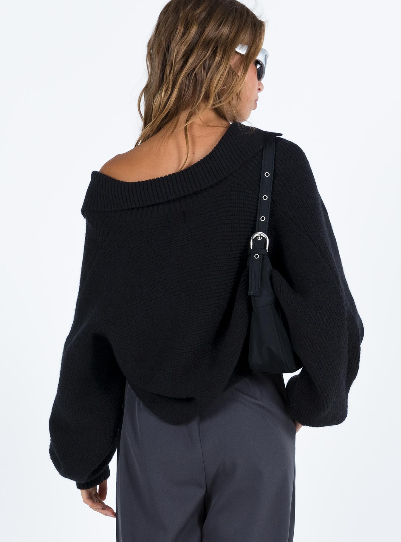 Tiara Cropped Sweater Black - Image 5