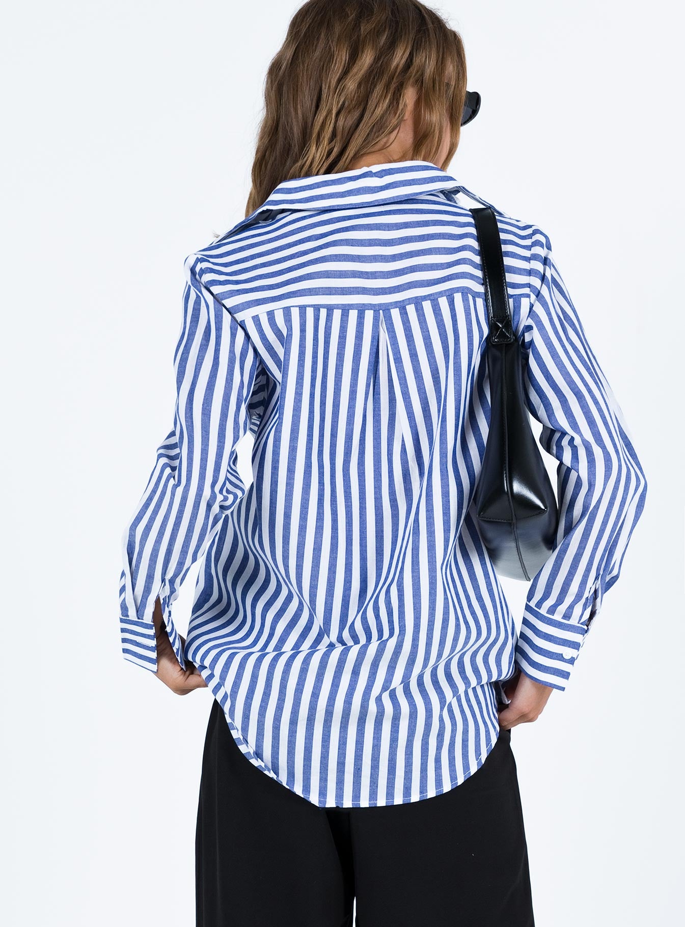 Shaylan Stripe Shirt Blue - Image 5