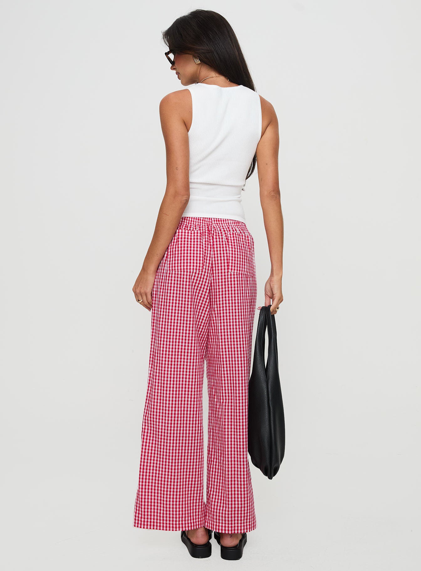 Beach House Pants Red Gingham - Image 5