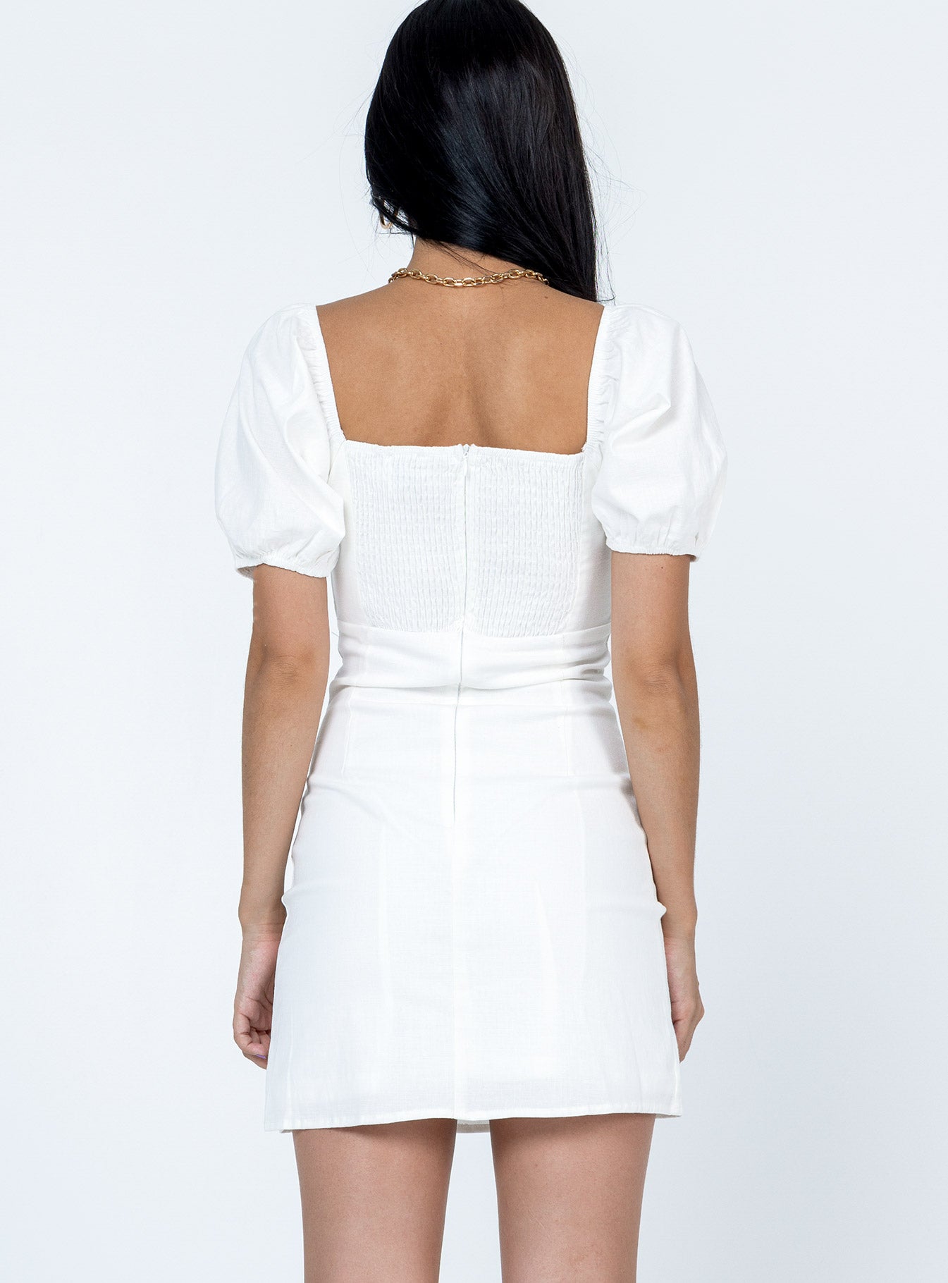 Jacqui Mini Dress White - Image 4