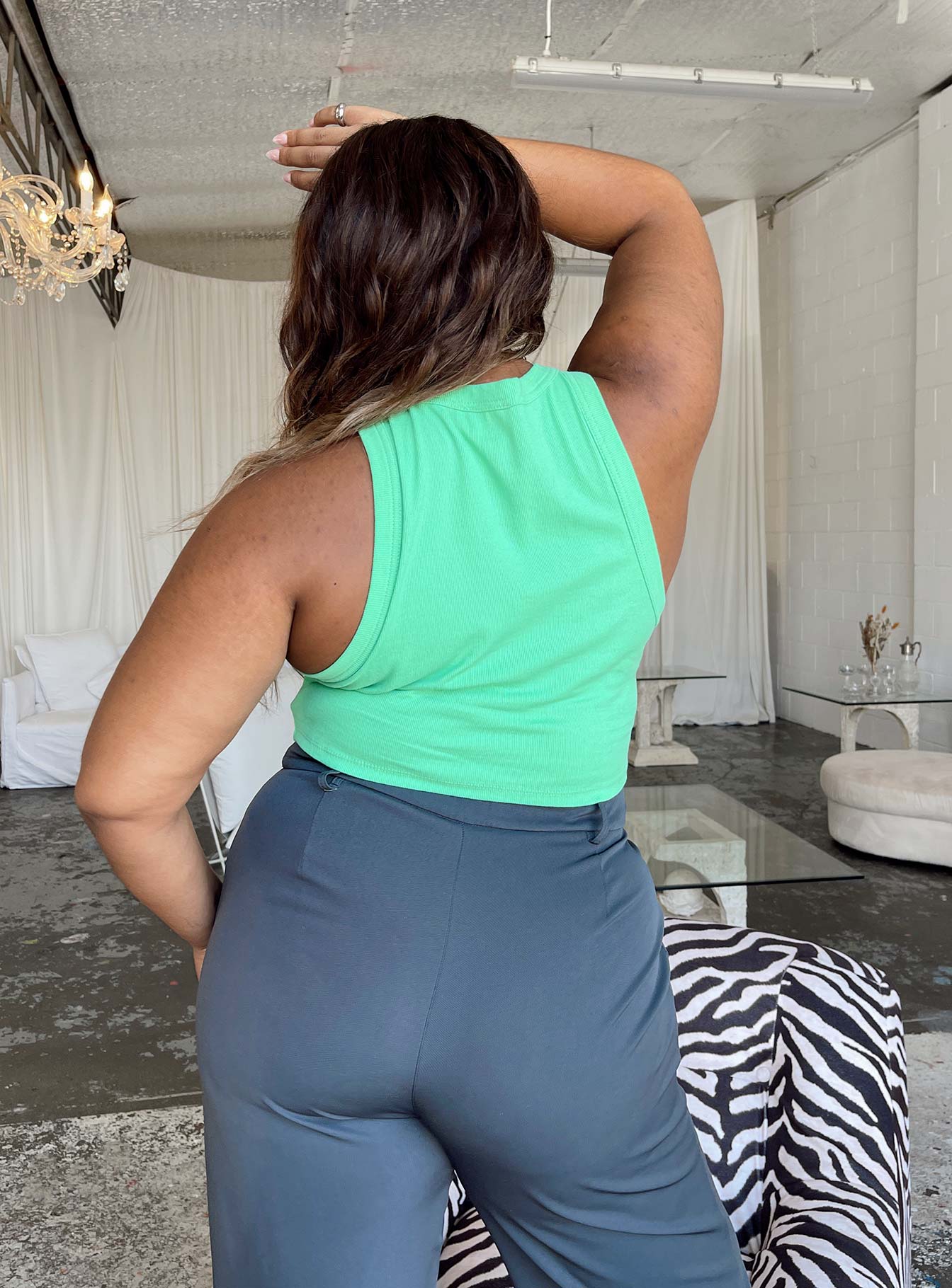 Classic Tank Top Green Curve - Image 9