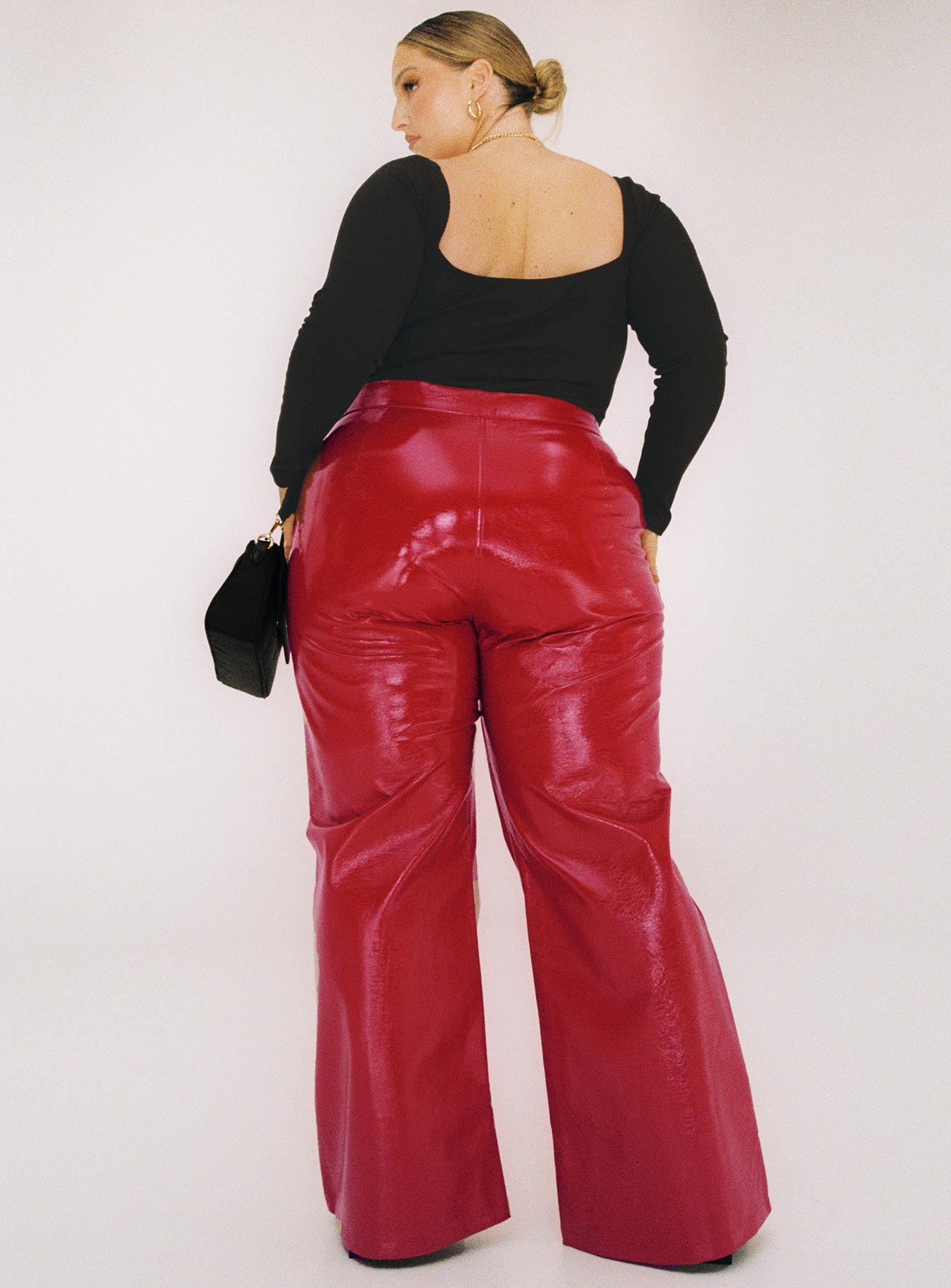 Madi Pu Pant Red Curve - Image 4