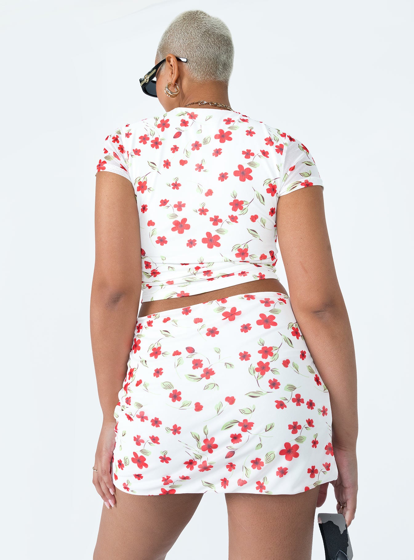 Bold Move Mini Skirt White Floral - Image 5