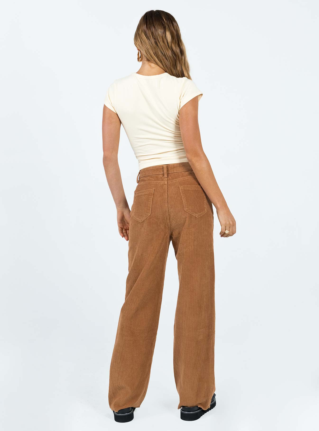 Kalinda Jeans Tan Cord - Image 4