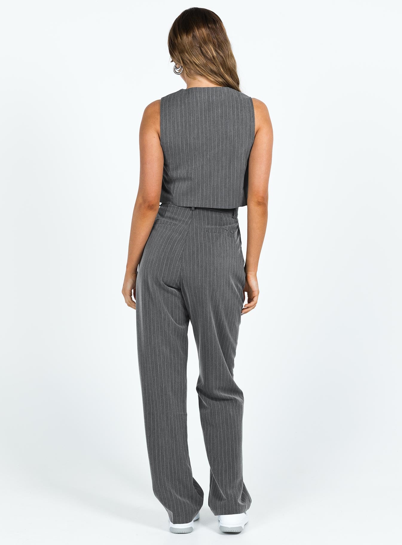 Purley Pinstripe Pants Grey - Image 5